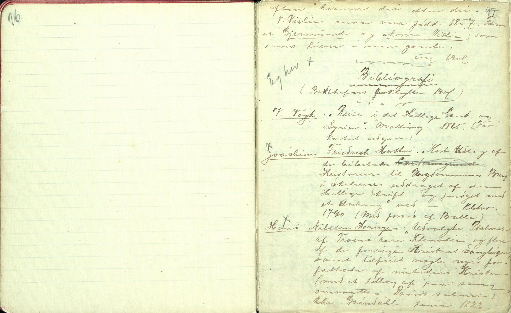 Rikard Berge, TEMU/TGM-A-1003/F/L0001/0020: 001-030 Innholdslister / 16. Bibliografi, 1902, p. 96-97