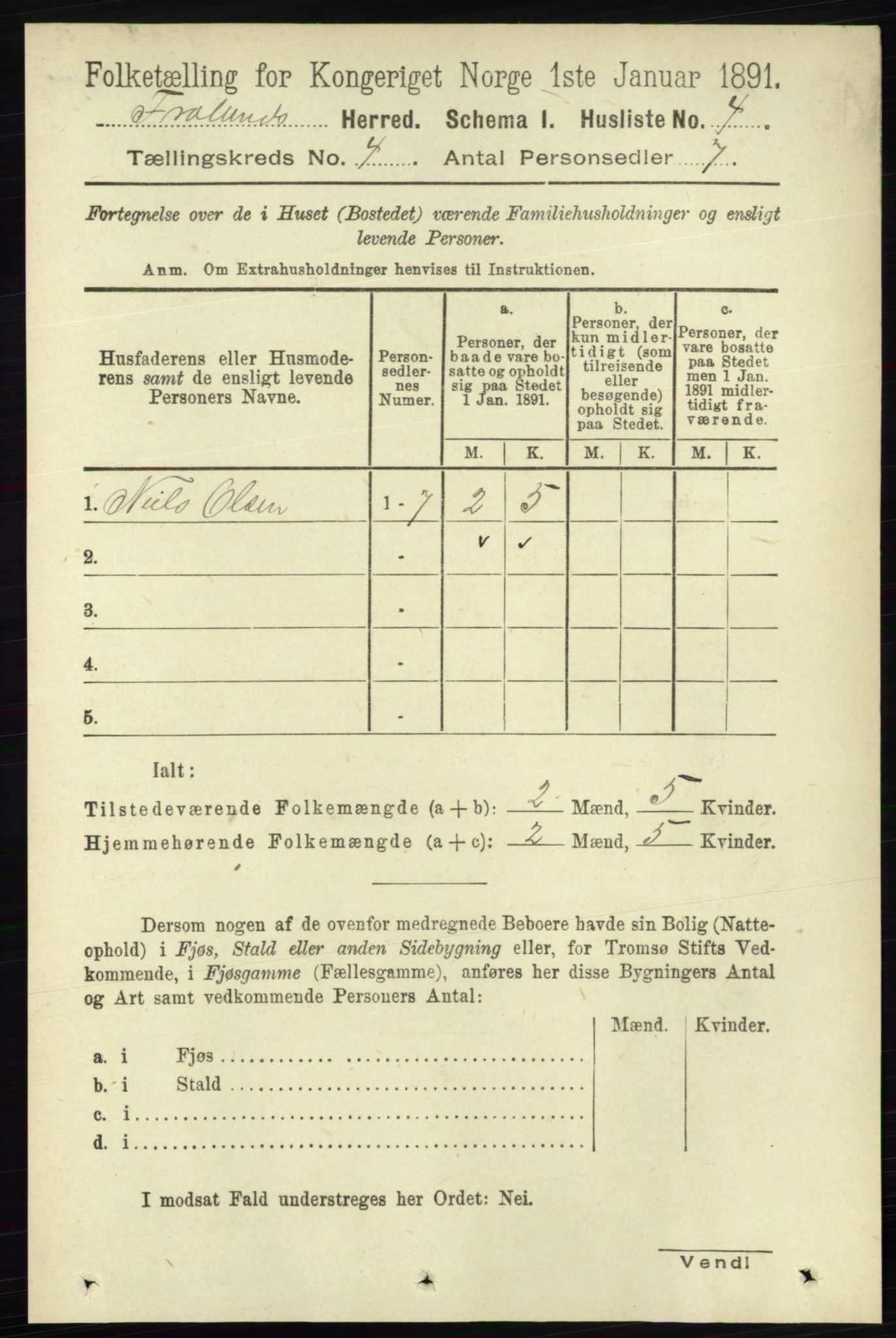 RA, 1891 census for 0919 Froland, 1891, p. 1334