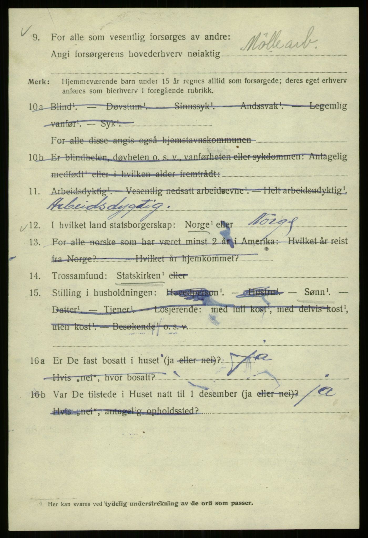 SAB, 1920 census for Bergen, 1920, p. 202035