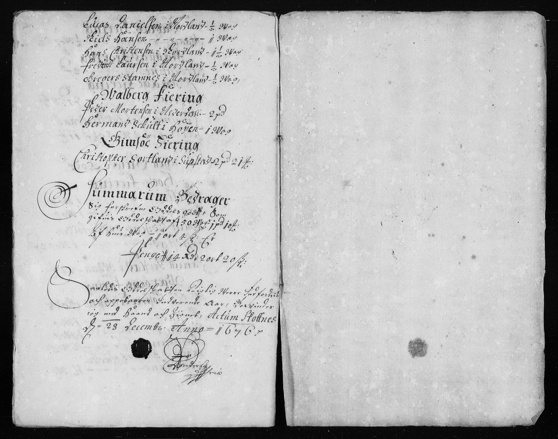 Rentekammeret inntil 1814, Reviderte regnskaper, Stiftamtstueregnskaper, Trondheim stiftamt og Nordland amt, AV/RA-EA-6044/R/Rh/L0006: Nordland amt, 1670-1676