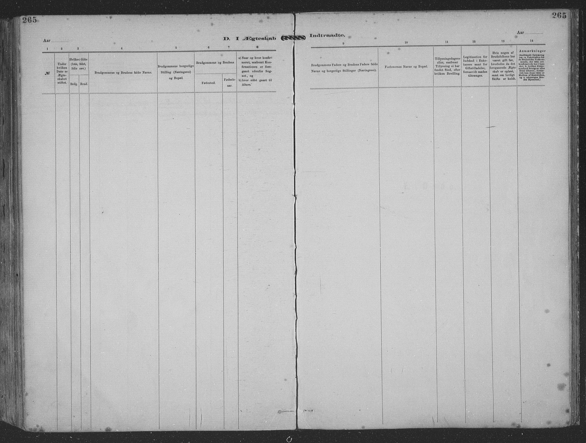 Kopervik sokneprestkontor, AV/SAST-A-101850/H/Ha/Haa/L0001: Parish register (official) no. A 1, 1880-1919, p. 265