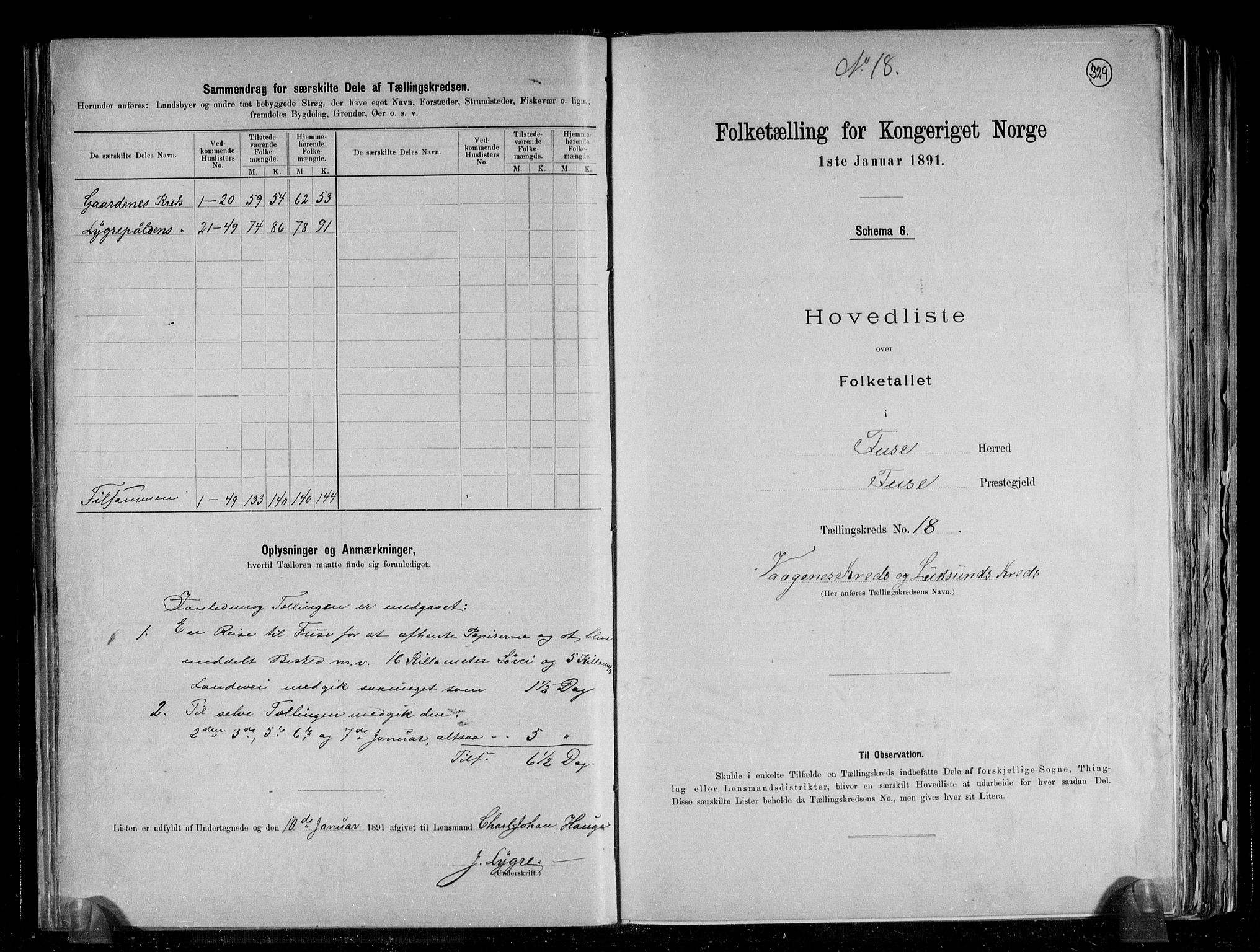 RA, 1891 census for 1241 Fusa, 1891, p. 38