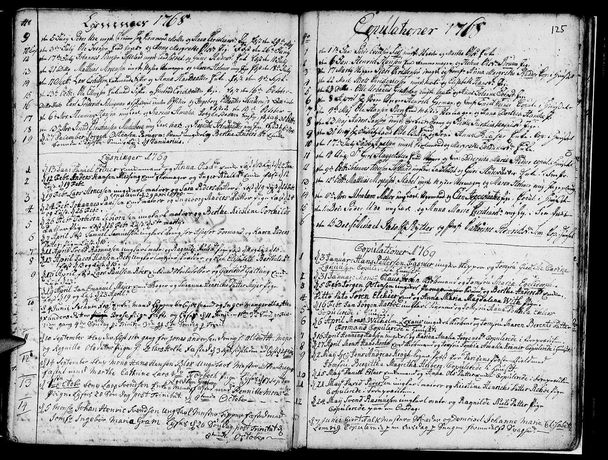 Nykirken Sokneprestembete, SAB/A-77101/H/Haa/L0007: Parish register (official) no. A 7, 1719-1781, p. 125