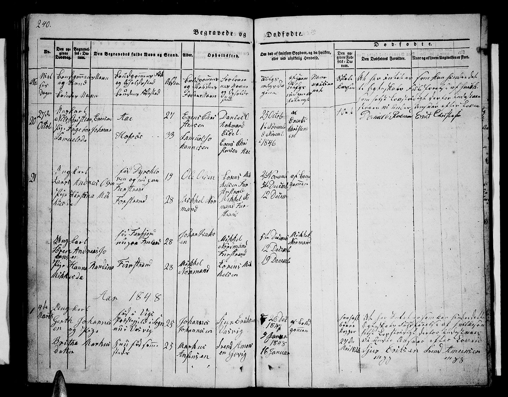Tranøy sokneprestkontor, SATØ/S-1313/I/Ia/Iab/L0001klokker: Parish register (copy) no. 1, 1835-1853, p. 240