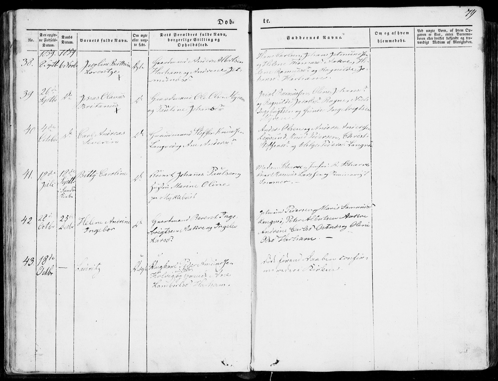 Ministerialprotokoller, klokkerbøker og fødselsregistre - Møre og Romsdal, SAT/A-1454/536/L0497: Parish register (official) no. 536A06, 1845-1865, p. 79