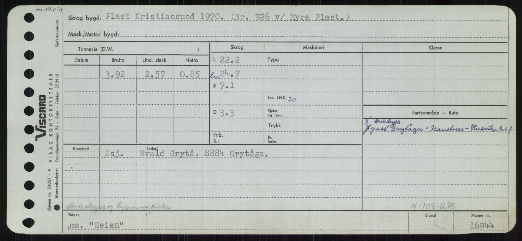 Sjøfartsdirektoratet med forløpere, Skipsmålingen, RA/S-1627/H/Ha/L0005/0001: Fartøy, S-Sven / Fartøy, S-Skji, p. 259