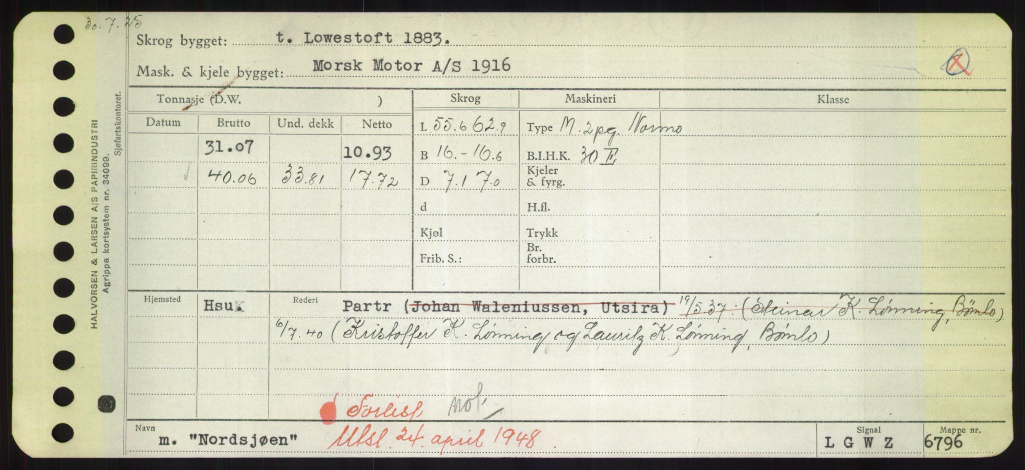 Sjøfartsdirektoratet med forløpere, Skipsmålingen, RA/S-1627/H/Hd/L0026: Fartøy, N-Norhol, p. 547