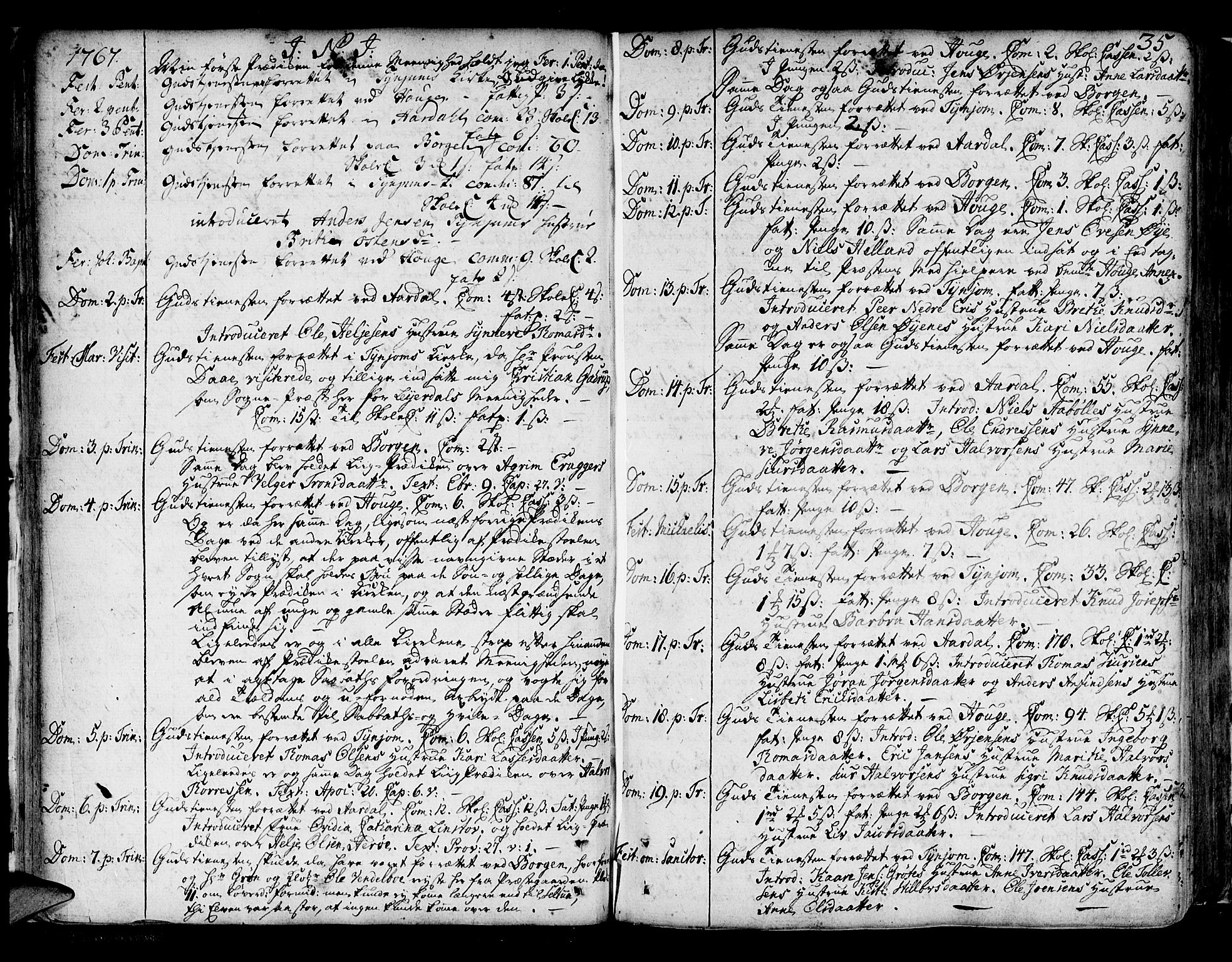 Lærdal sokneprestembete, AV/SAB-A-81201: Parish register (official) no. A 2, 1752-1782, p. 35