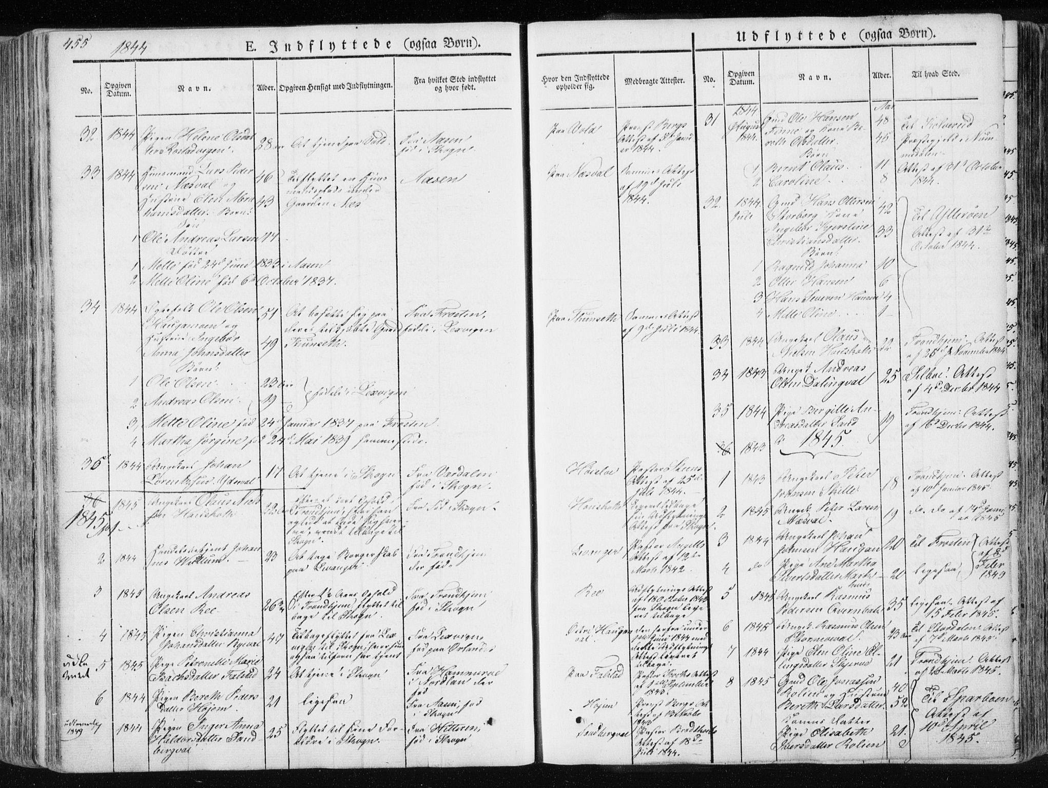 Ministerialprotokoller, klokkerbøker og fødselsregistre - Nord-Trøndelag, SAT/A-1458/717/L0154: Parish register (official) no. 717A06 /1, 1836-1849, p. 455