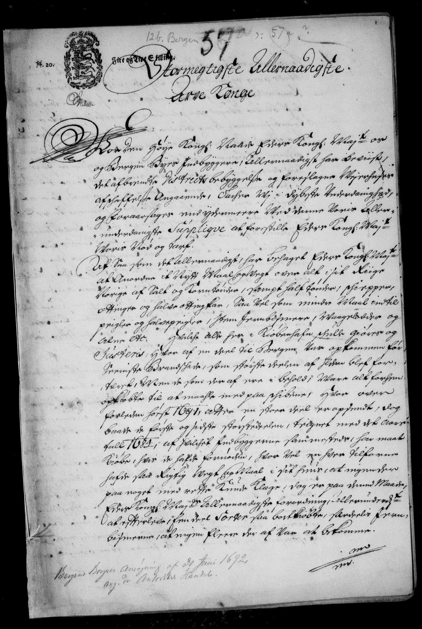 Danske Kanselli, Skapsaker, AV/RA-EA-4061/F/L0055: Skap 14, pakke 18A-18B, litra Ø, 1607-1704, p. 153