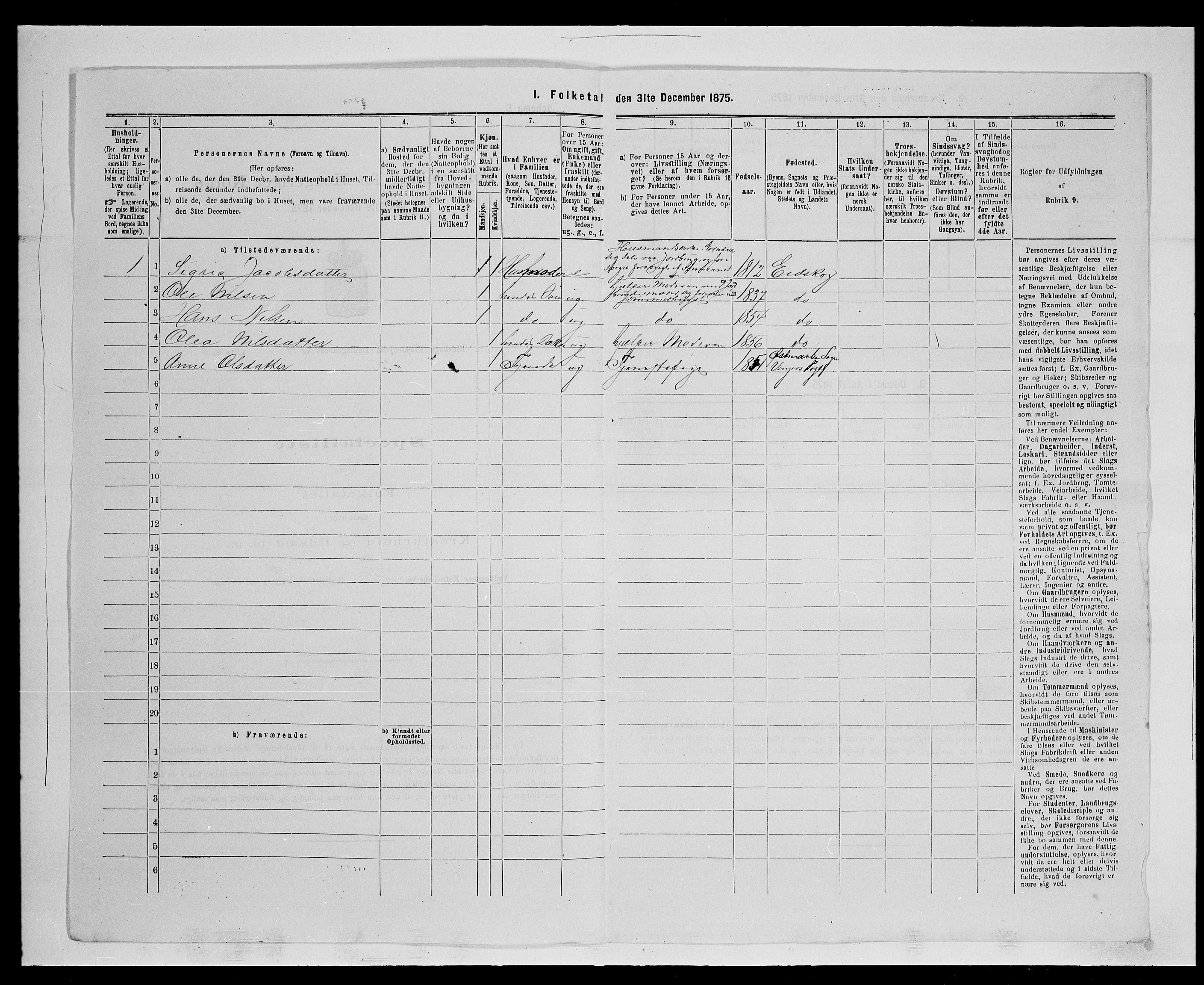 SAH, 1875 census for 0420P Eidskog, 1875, p. 1977