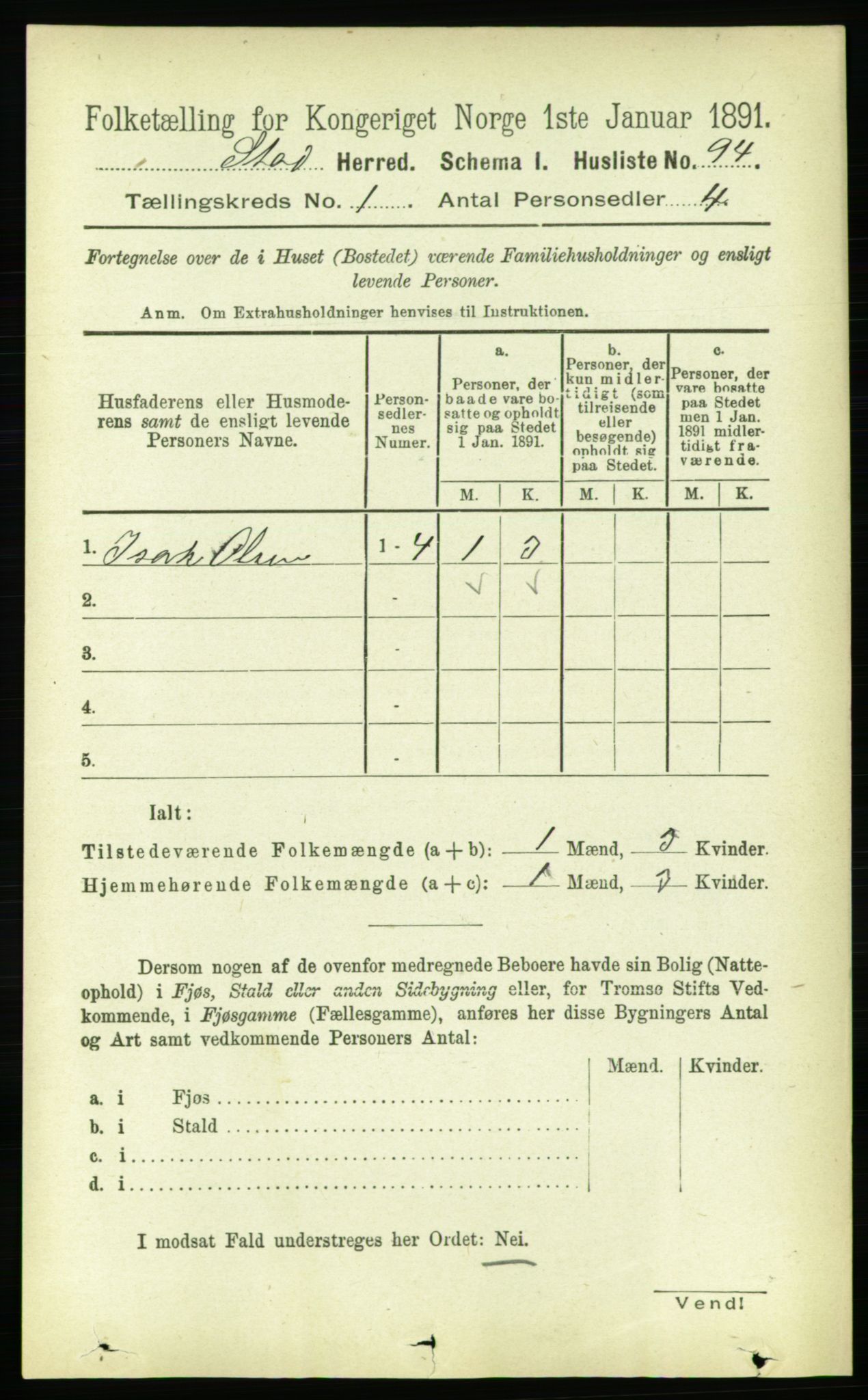 RA, 1891 census for 1734 Stod, 1891, p. 116