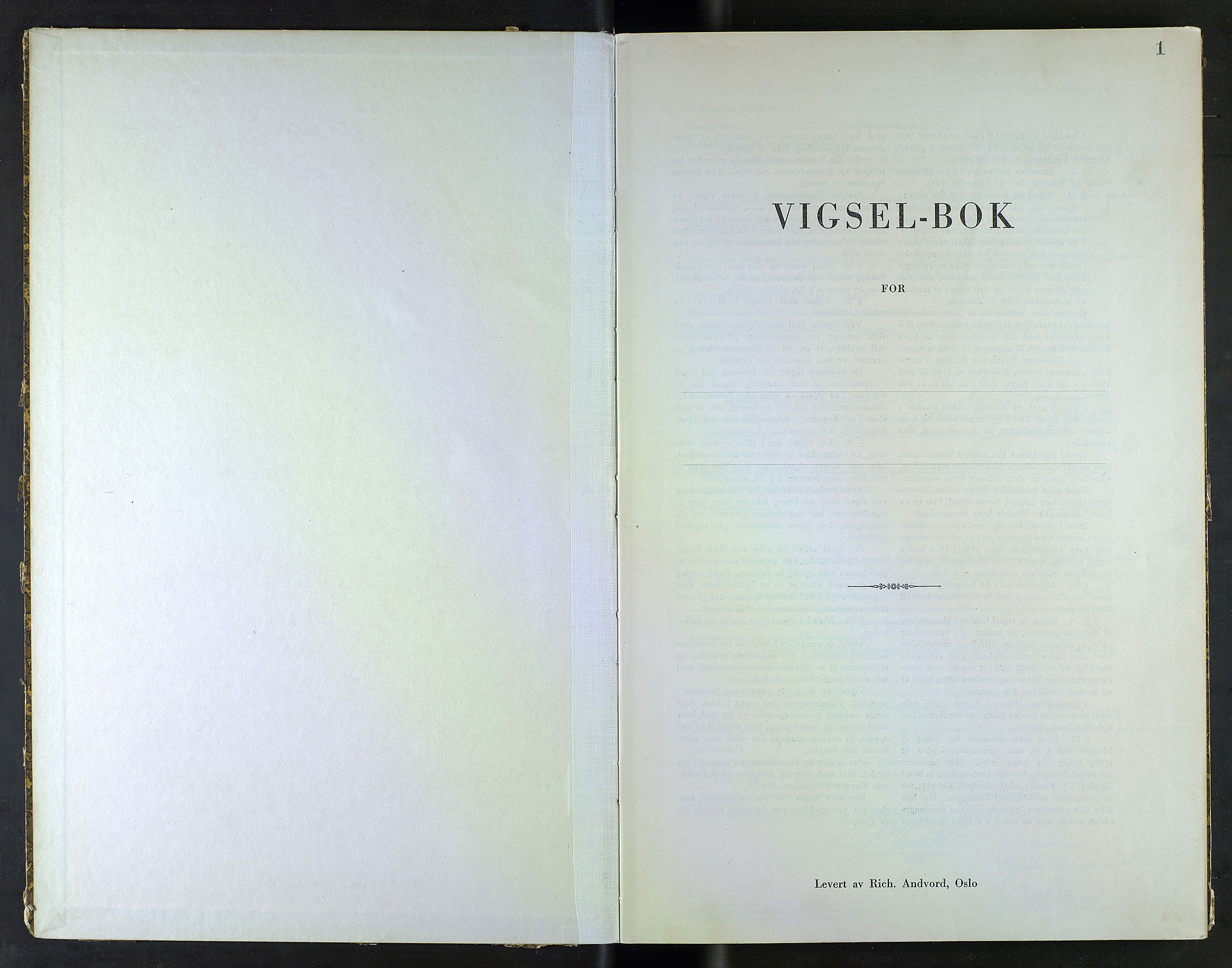 Byfogd og Byskriver i Bergen, SAB/A-3401/10/10F/L0026: Vielsesprotokoller, 1943, p. 1