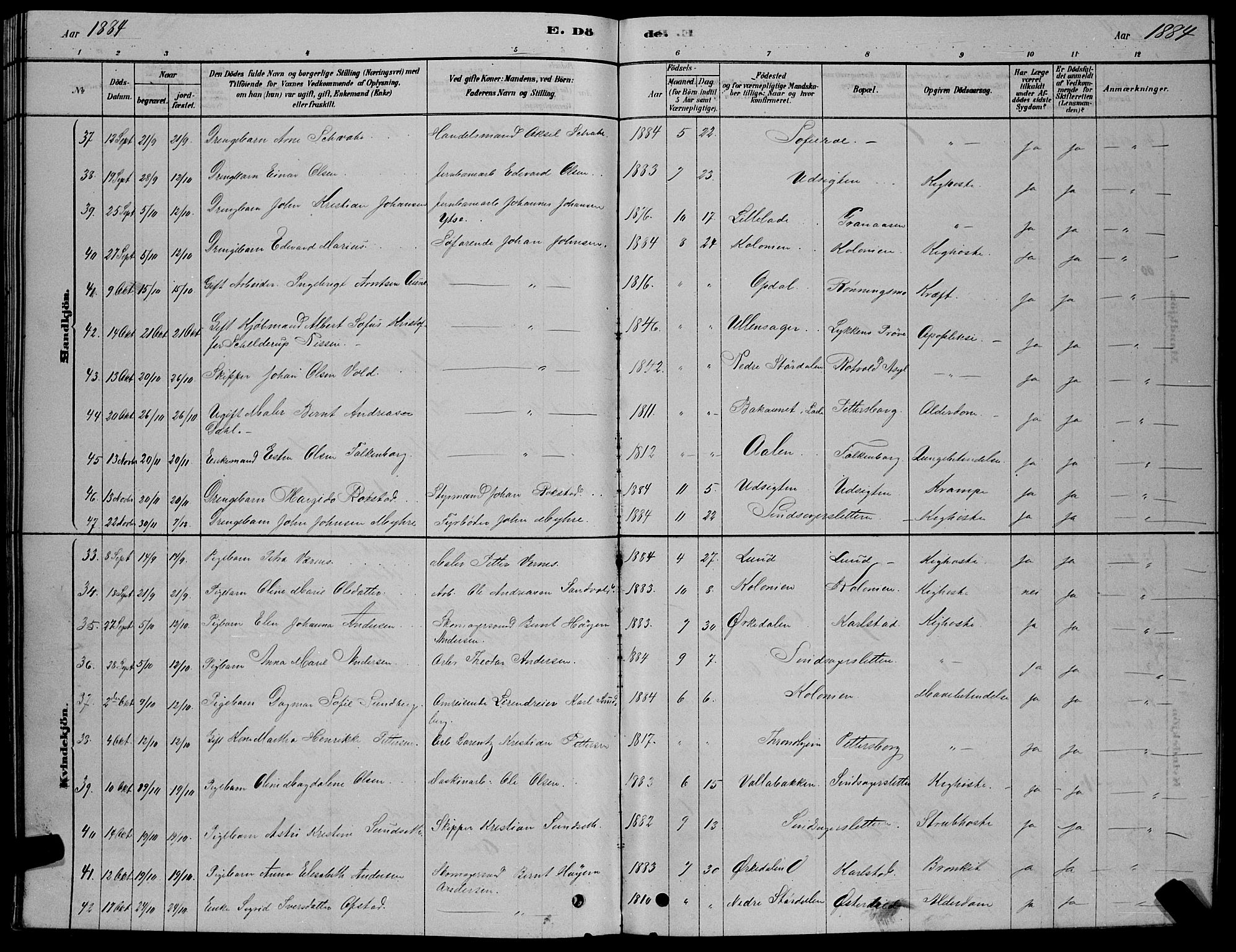 Ministerialprotokoller, klokkerbøker og fødselsregistre - Sør-Trøndelag, AV/SAT-A-1456/606/L0312: Parish register (copy) no. 606C08, 1878-1894