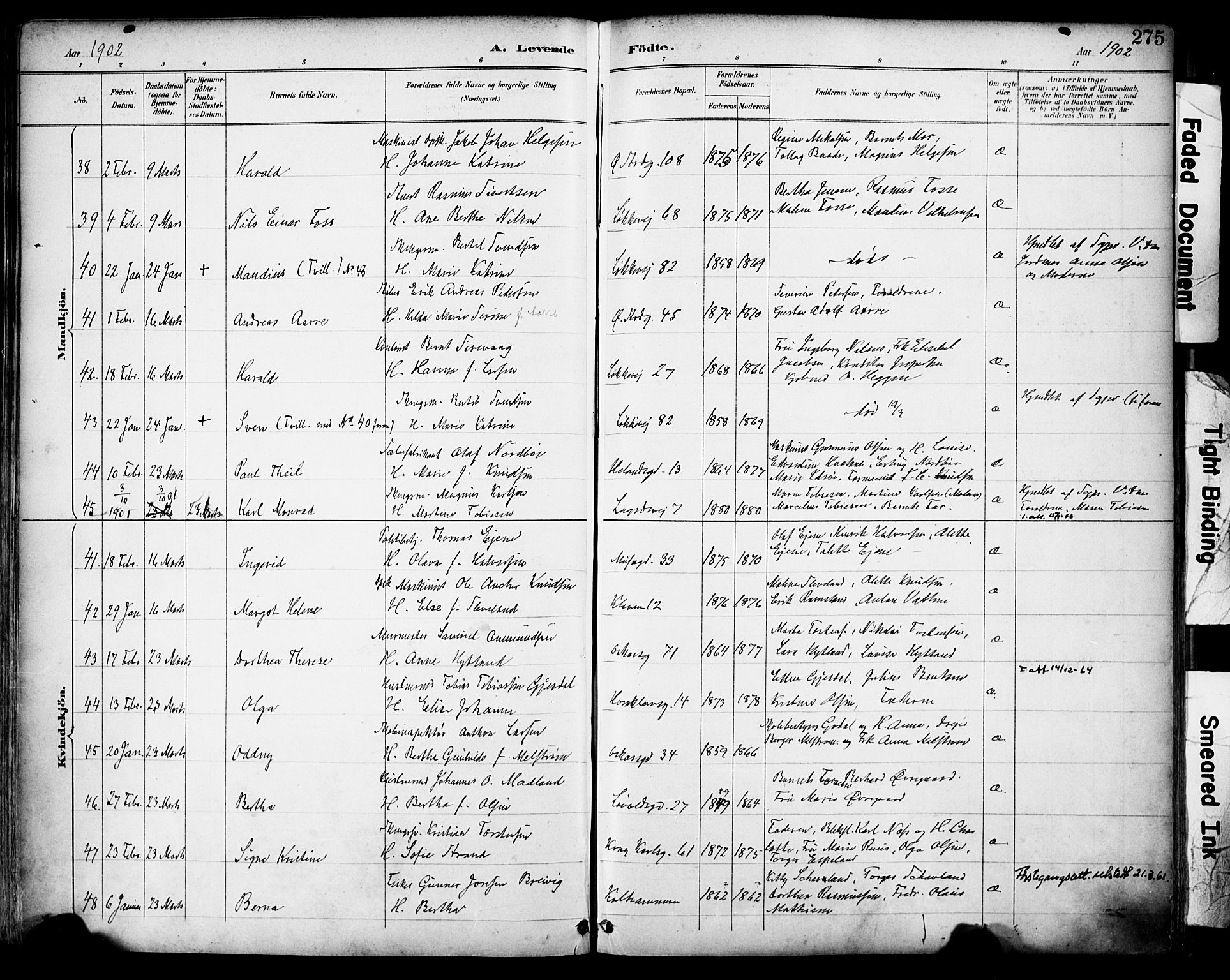 Domkirken sokneprestkontor, AV/SAST-A-101812/001/30/30BA/L0030: Parish register (official) no. A 29, 1889-1902, p. 275