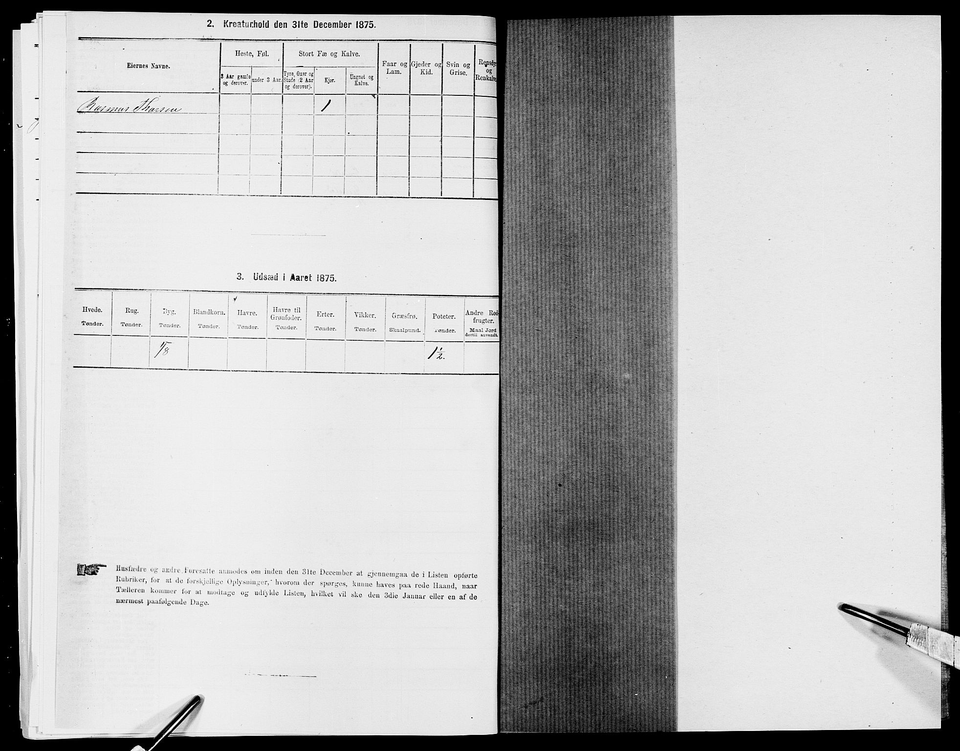 SAK, 1875 census for 0911P Gjerstad, 1875, p. 388