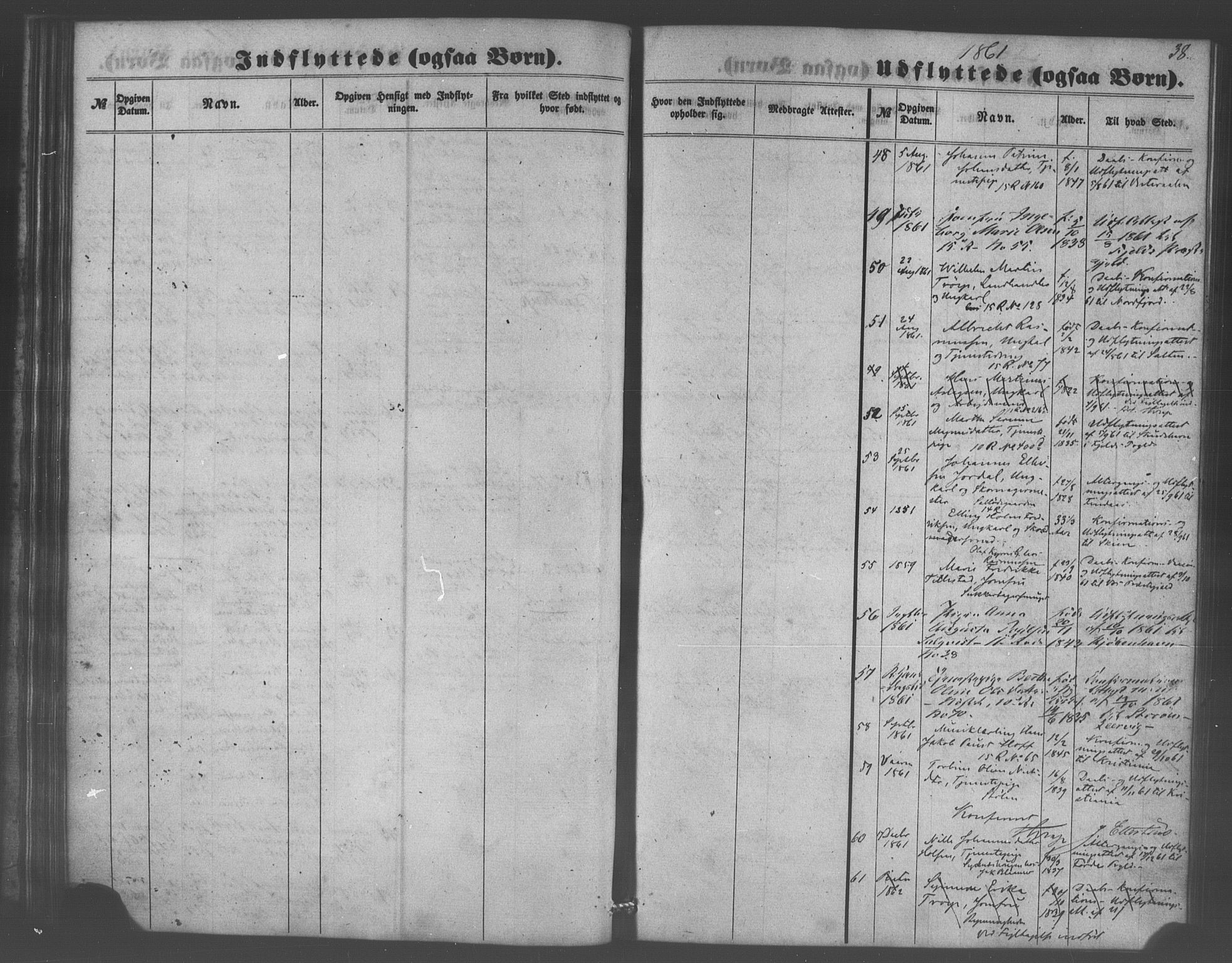 Domkirken sokneprestembete, SAB/A-74801/H/Haa/L0048: Parish register (official) no. F 3, 1858-1874, p. 38