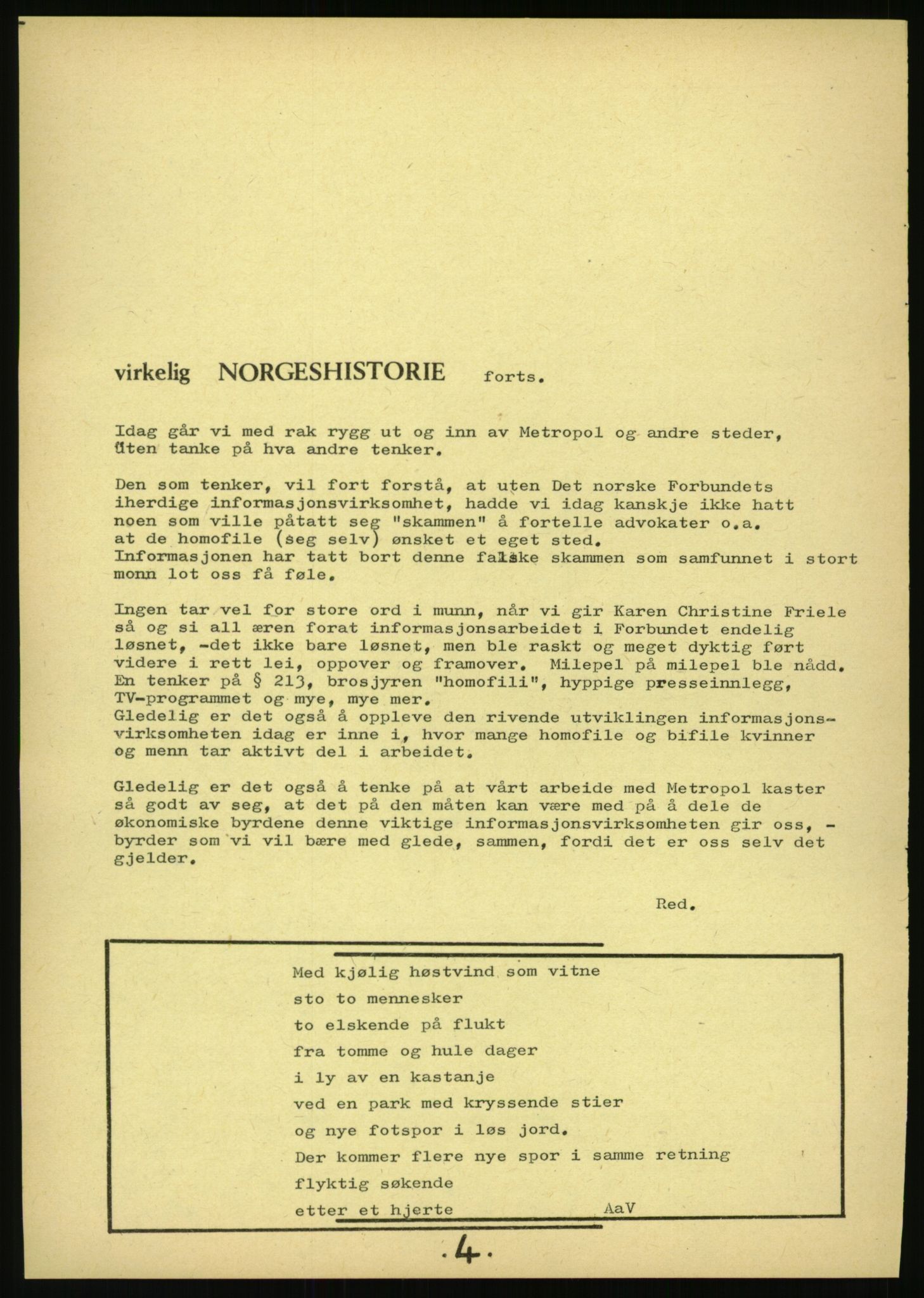 Det Norske Forbundet av 1948/Landsforeningen for Lesbisk og Homofil Frigjøring, AV/RA-PA-1216/E/Eb/L0001: Intern informasjon, 1952-1991, p. 424