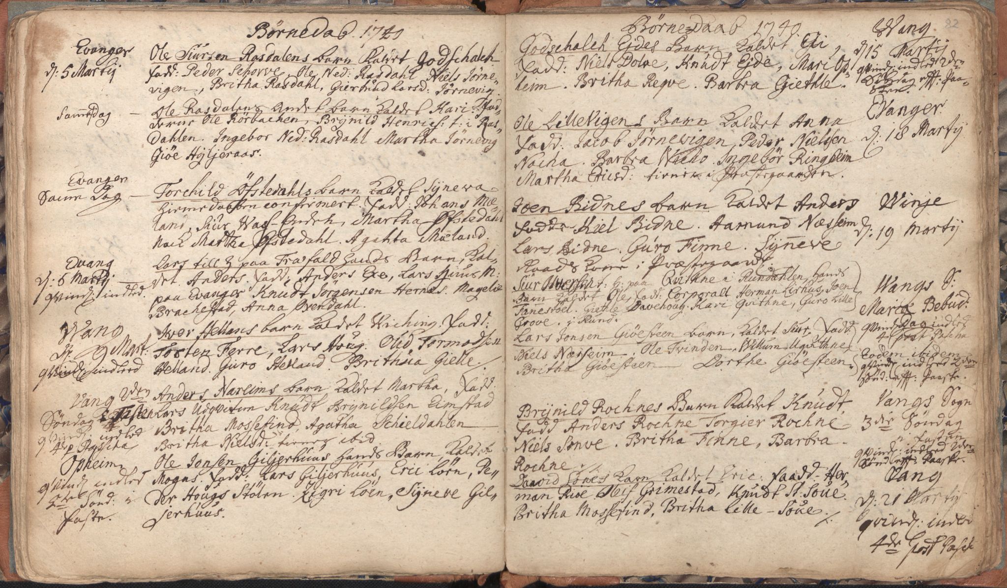 Voss sokneprestembete, SAB/A-79001/H/Haa: Parish register (official) no. A 5, 1736-1743, p. 82