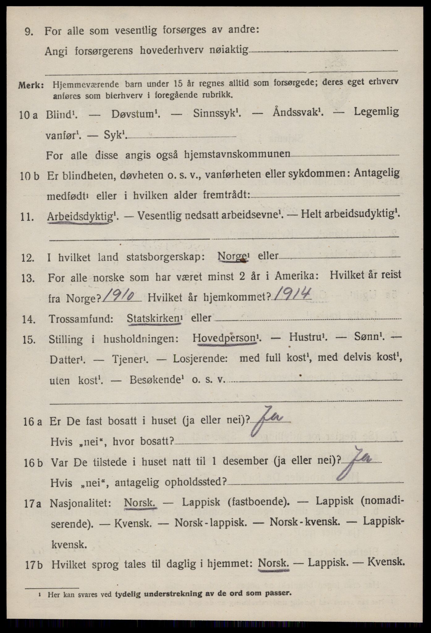 SAT, 1920 census for Meldal, 1920, p. 7416