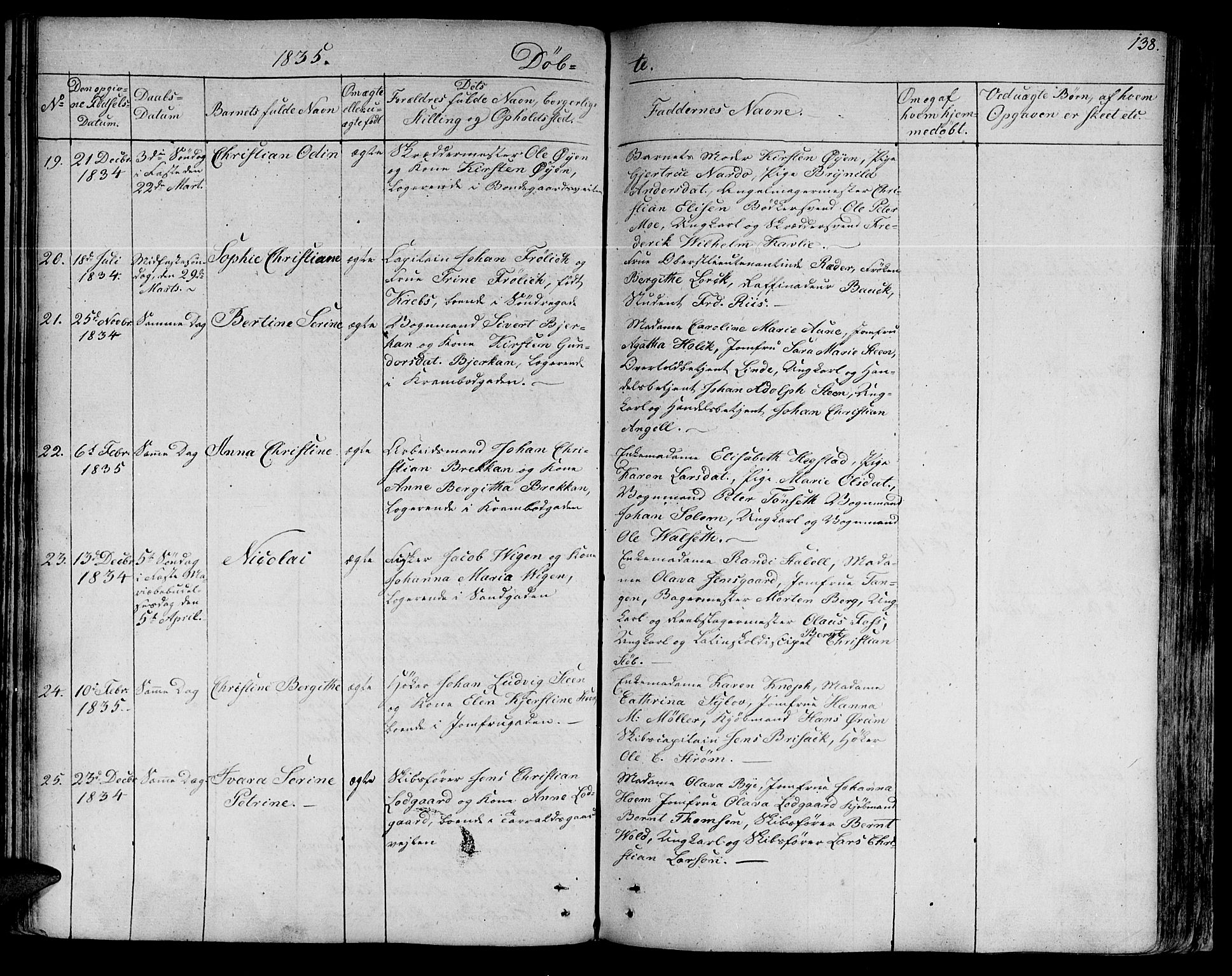 Ministerialprotokoller, klokkerbøker og fødselsregistre - Sør-Trøndelag, AV/SAT-A-1456/602/L0108: Parish register (official) no. 602A06, 1821-1839, p. 138