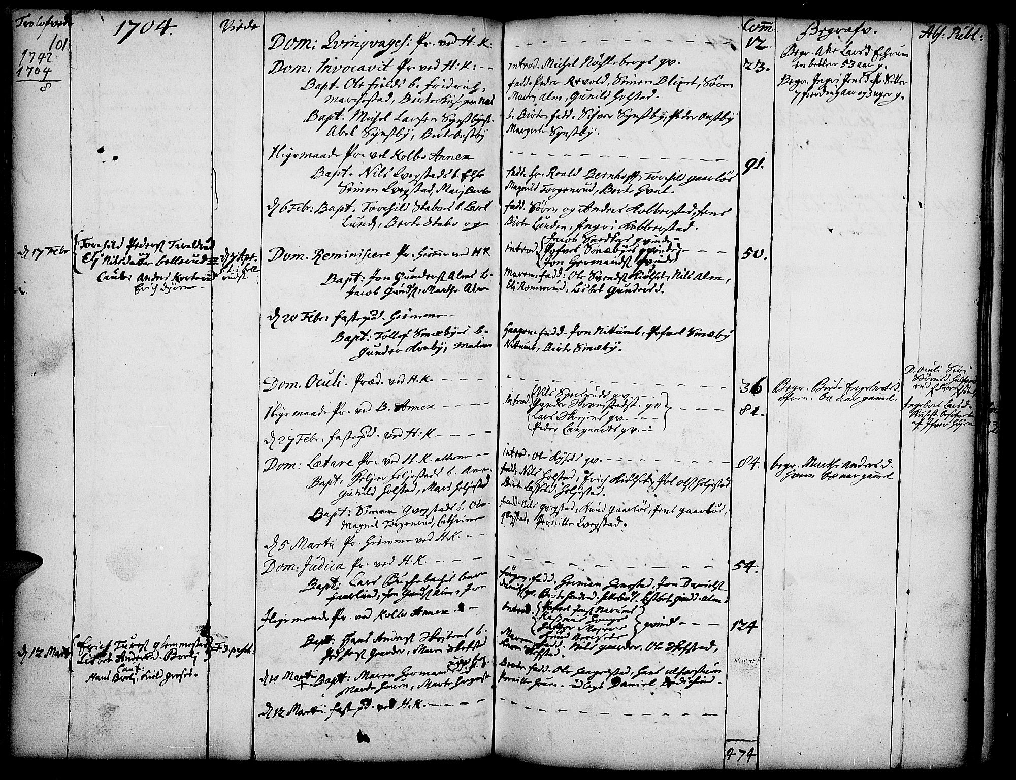 Toten prestekontor, AV/SAH-PREST-102/H/Ha/Haa/L0001: Parish register (official) no. 1, 1695-1713, p. 101