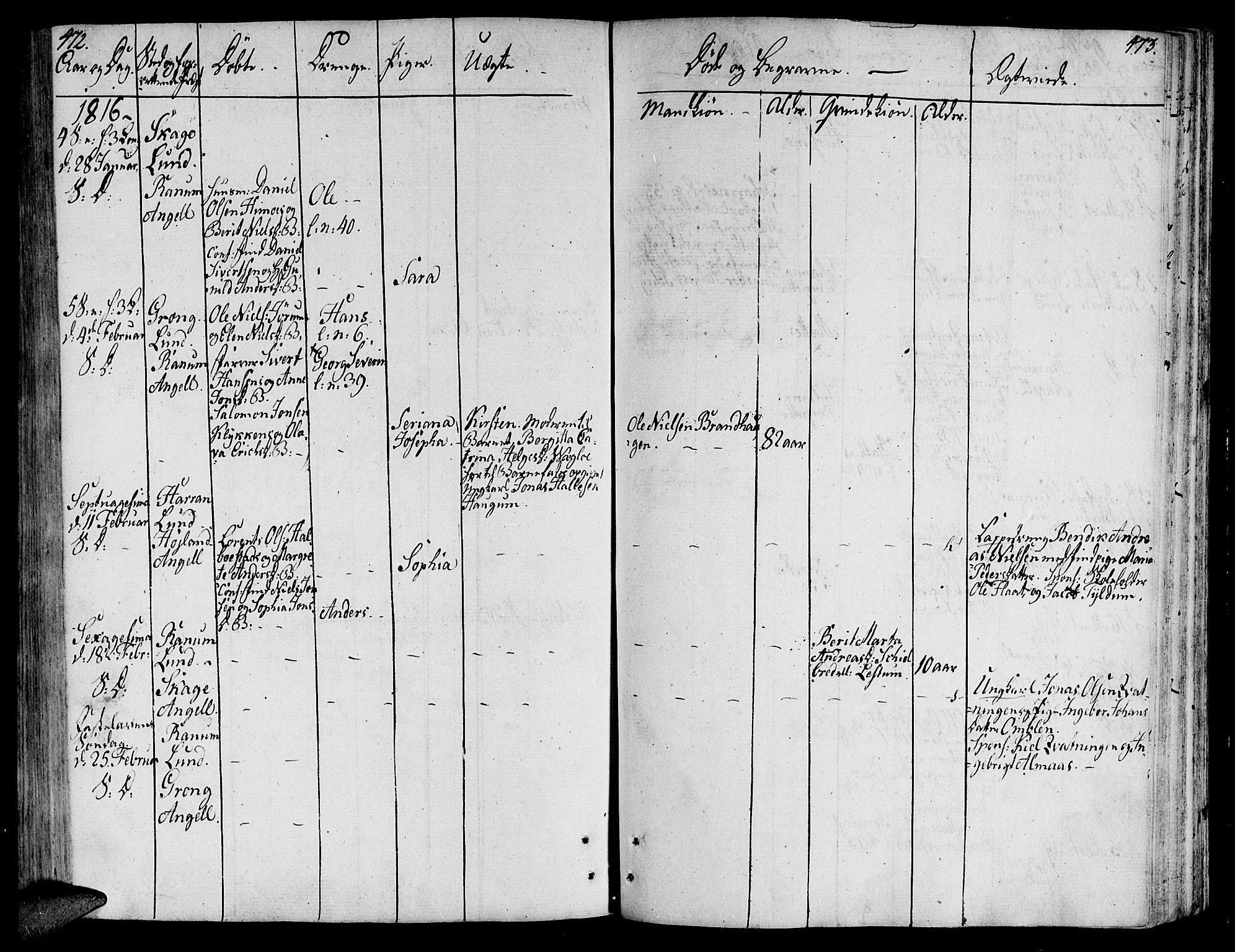 Ministerialprotokoller, klokkerbøker og fødselsregistre - Nord-Trøndelag, SAT/A-1458/764/L0545: Parish register (official) no. 764A05, 1799-1816, p. 472-473