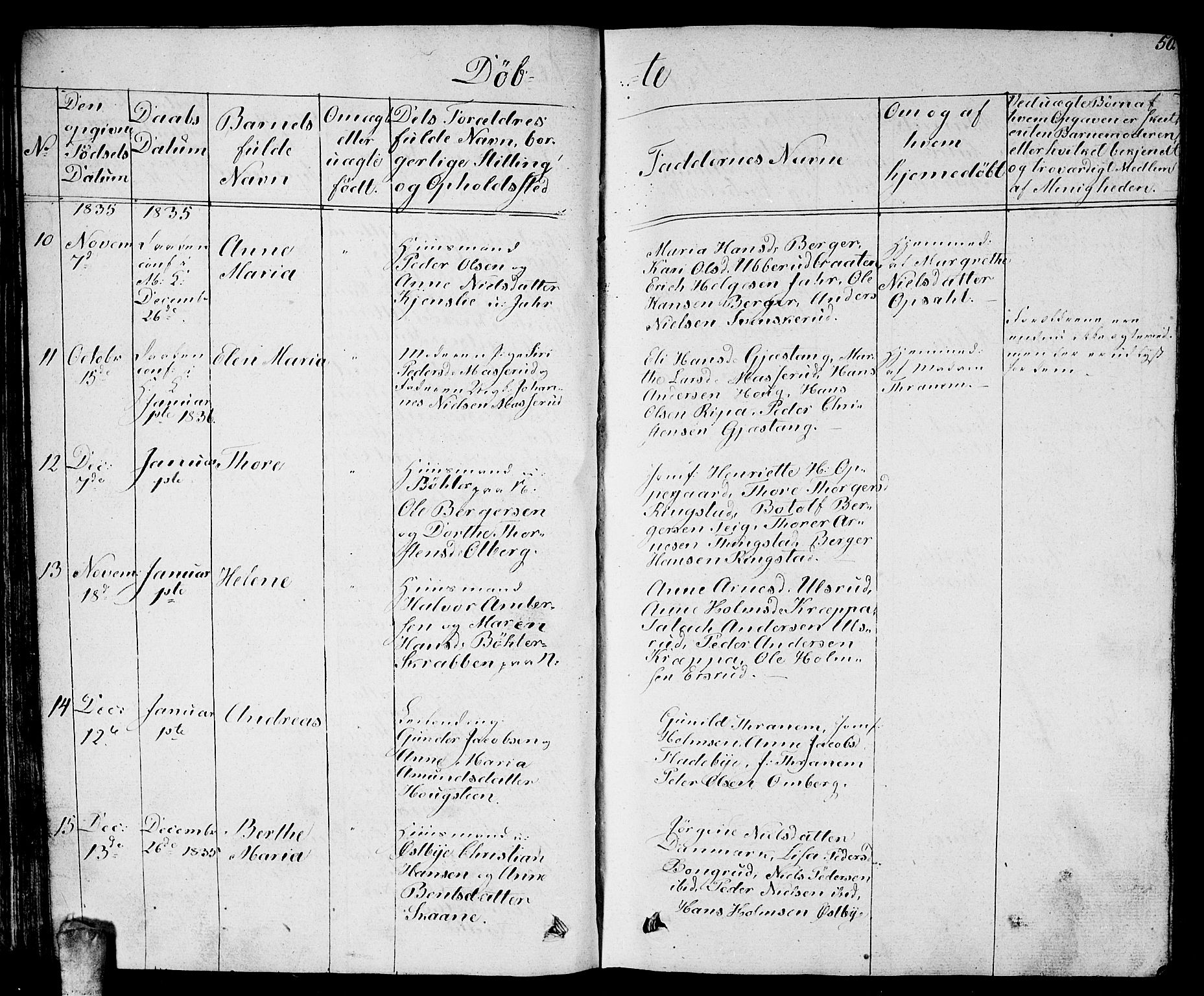 Enebakk prestekontor Kirkebøker, SAO/A-10171c/G/Ga/L0003: Parish register (copy) no. I 3, 1833-1849, p. 50