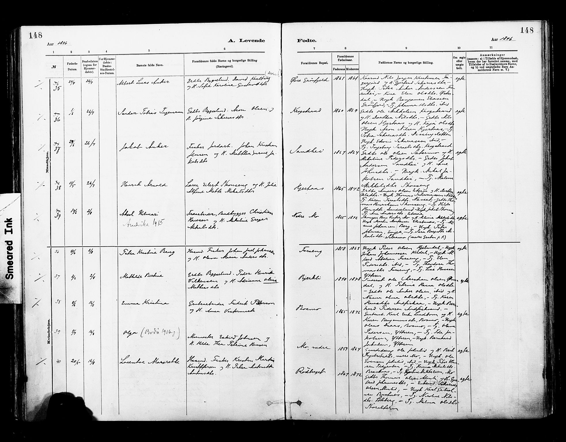 Ministerialprotokoller, klokkerbøker og fødselsregistre - Nordland, AV/SAT-A-1459/827/L0400: Parish register (official) no. 827A12, 1883-1903, p. 148