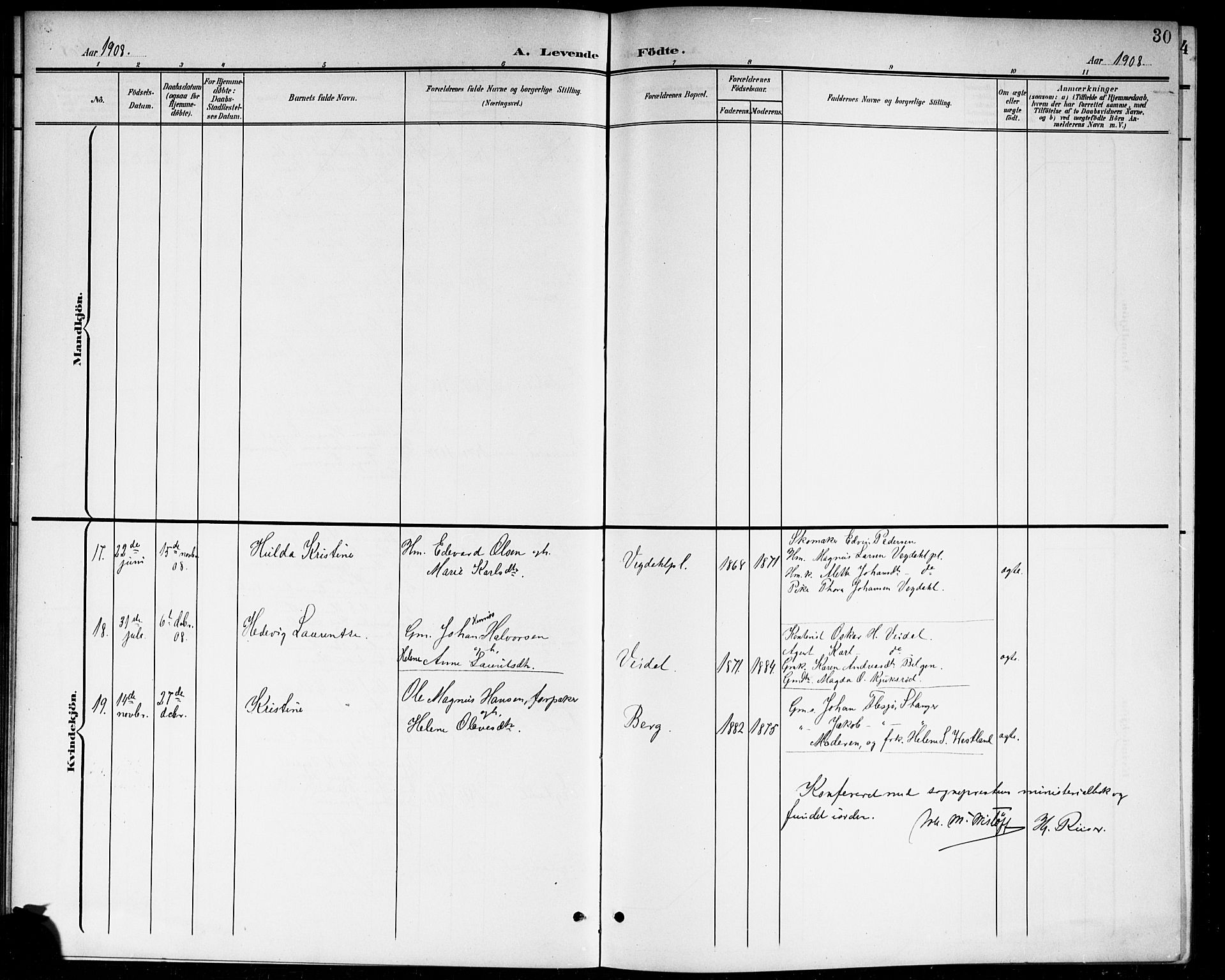 Våler prestekontor Kirkebøker, SAO/A-11083/G/Ga/L0004: Parish register (copy) no. I 4, 1901-1914, p. 30