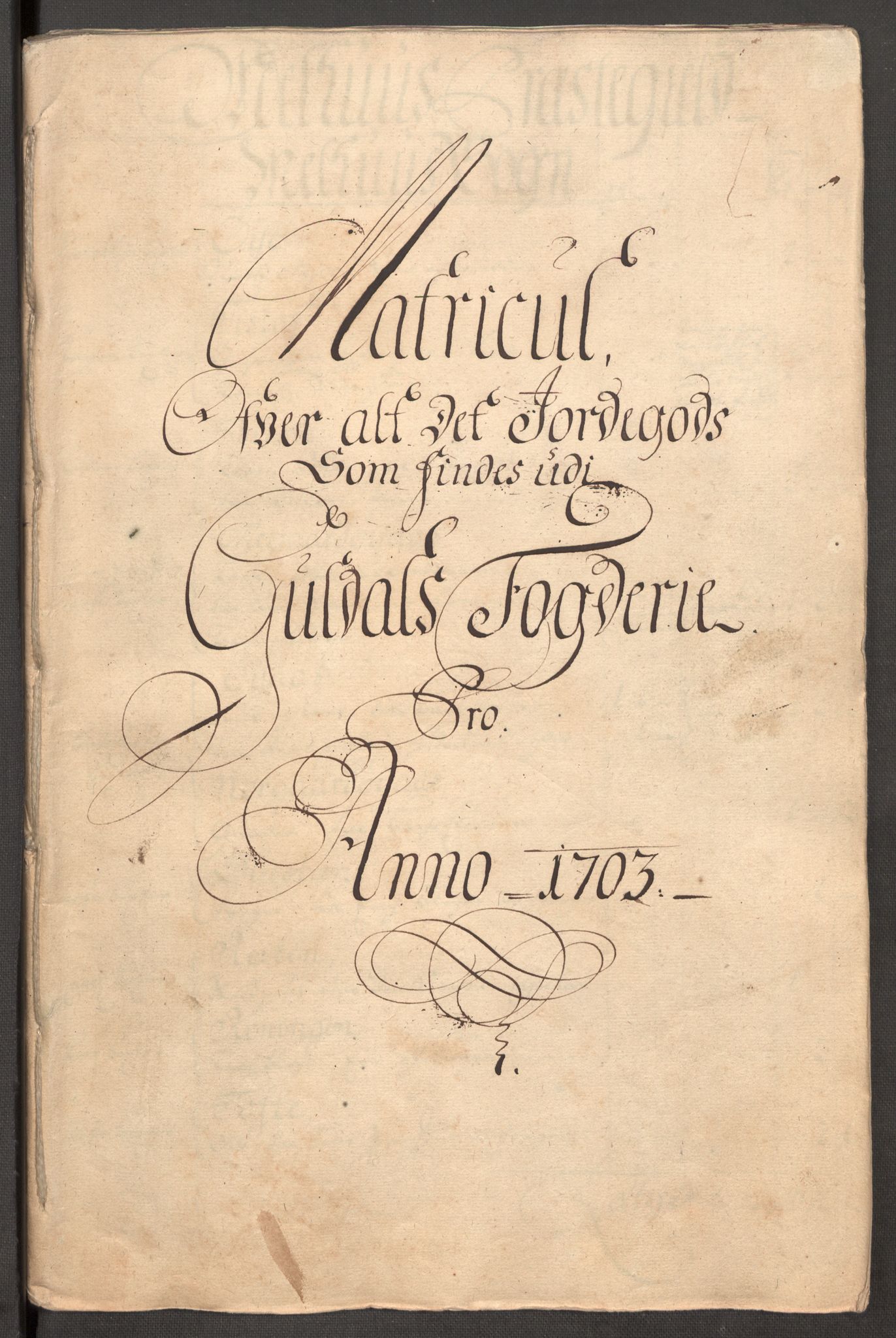 Rentekammeret inntil 1814, Reviderte regnskaper, Fogderegnskap, RA/EA-4092/R60/L3953: Fogderegnskap Orkdal og Gauldal, 1703, p. 237