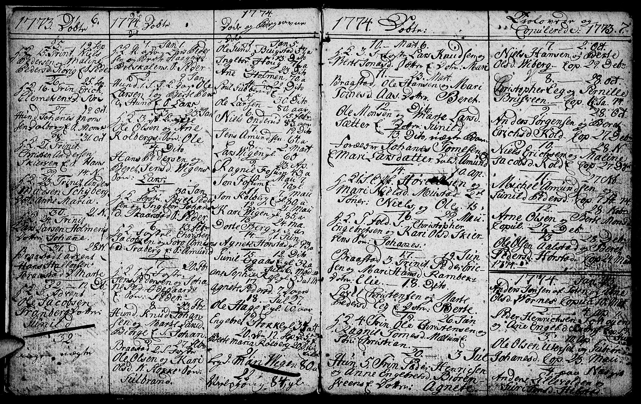 Vardal prestekontor, SAH/PREST-100/H/Ha/Hab/L0001: Parish register (copy) no. 1, 1771-1790, p. 6-7