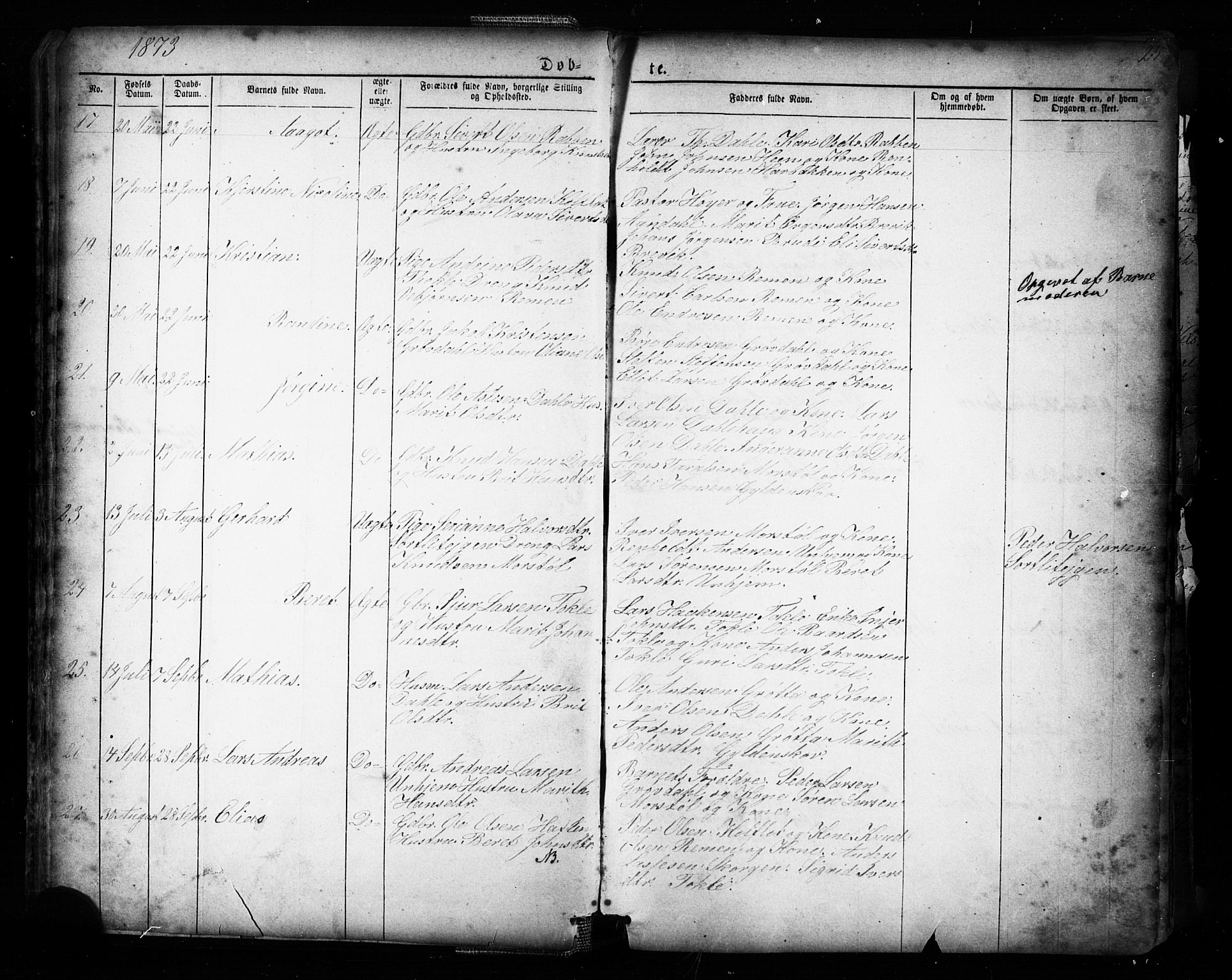 Ministerialprotokoller, klokkerbøker og fødselsregistre - Møre og Romsdal, AV/SAT-A-1454/545/L0588: Parish register (copy) no. 545C02, 1867-1902, p. 25