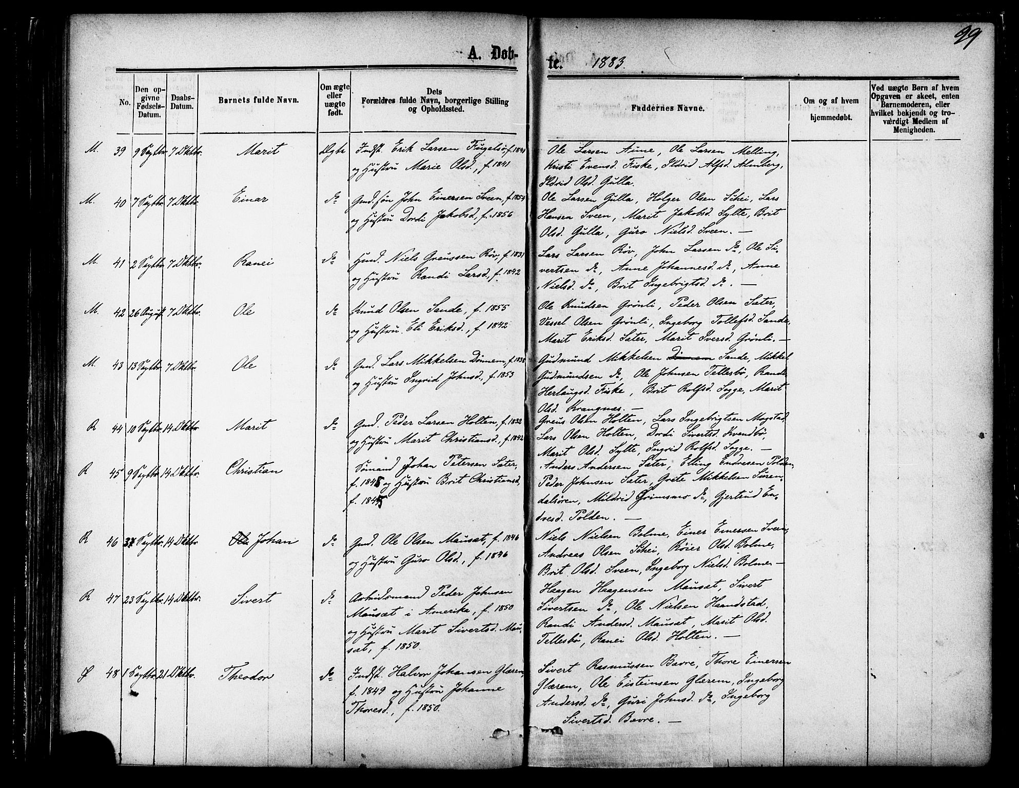 Ministerialprotokoller, klokkerbøker og fødselsregistre - Møre og Romsdal, AV/SAT-A-1454/595/L1046: Parish register (official) no. 595A08, 1874-1884, p. 99