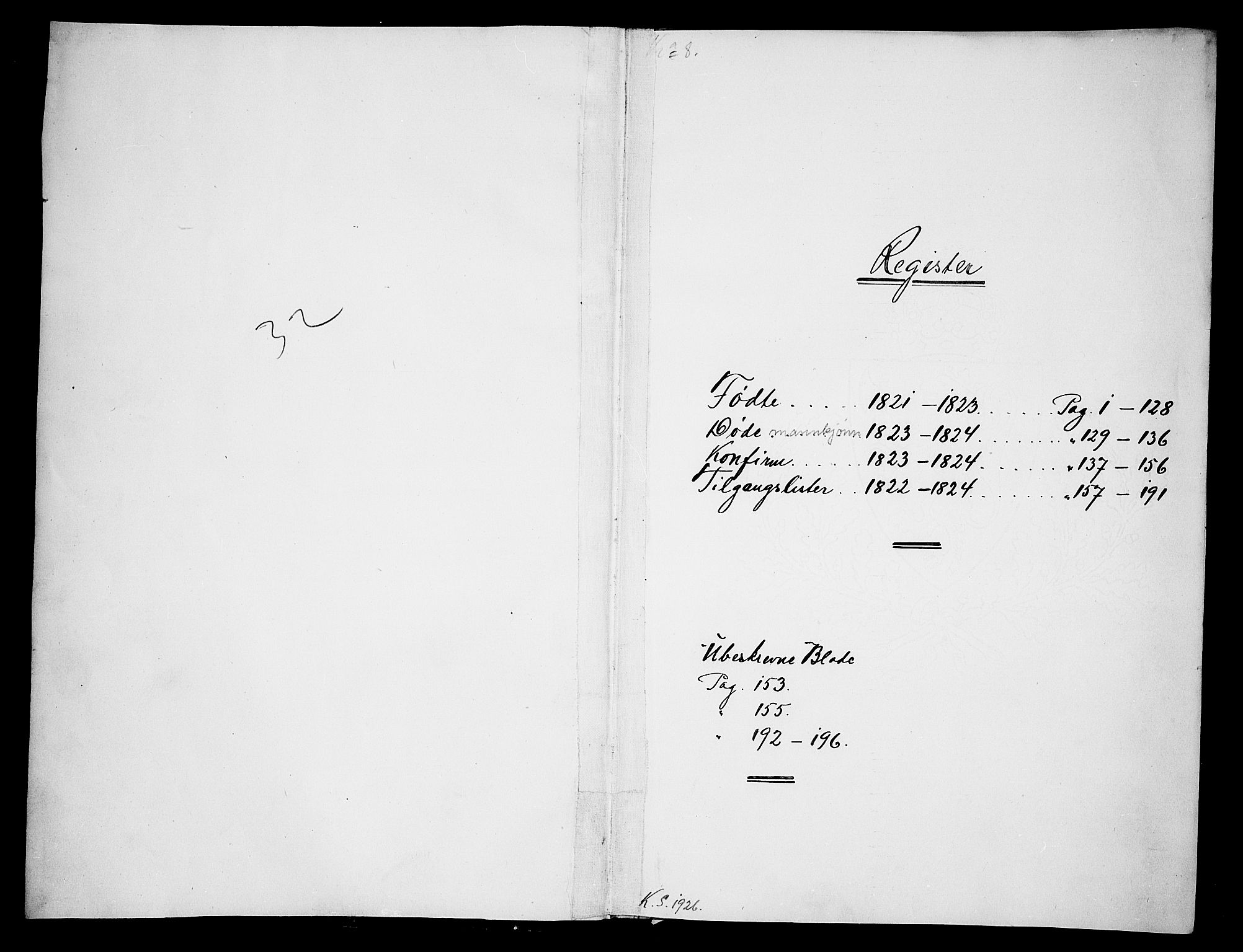 Oslo domkirke Kirkebøker, SAO/A-10752/F/Fa/L0008: Parish register (official) no. 8, 1821-1824