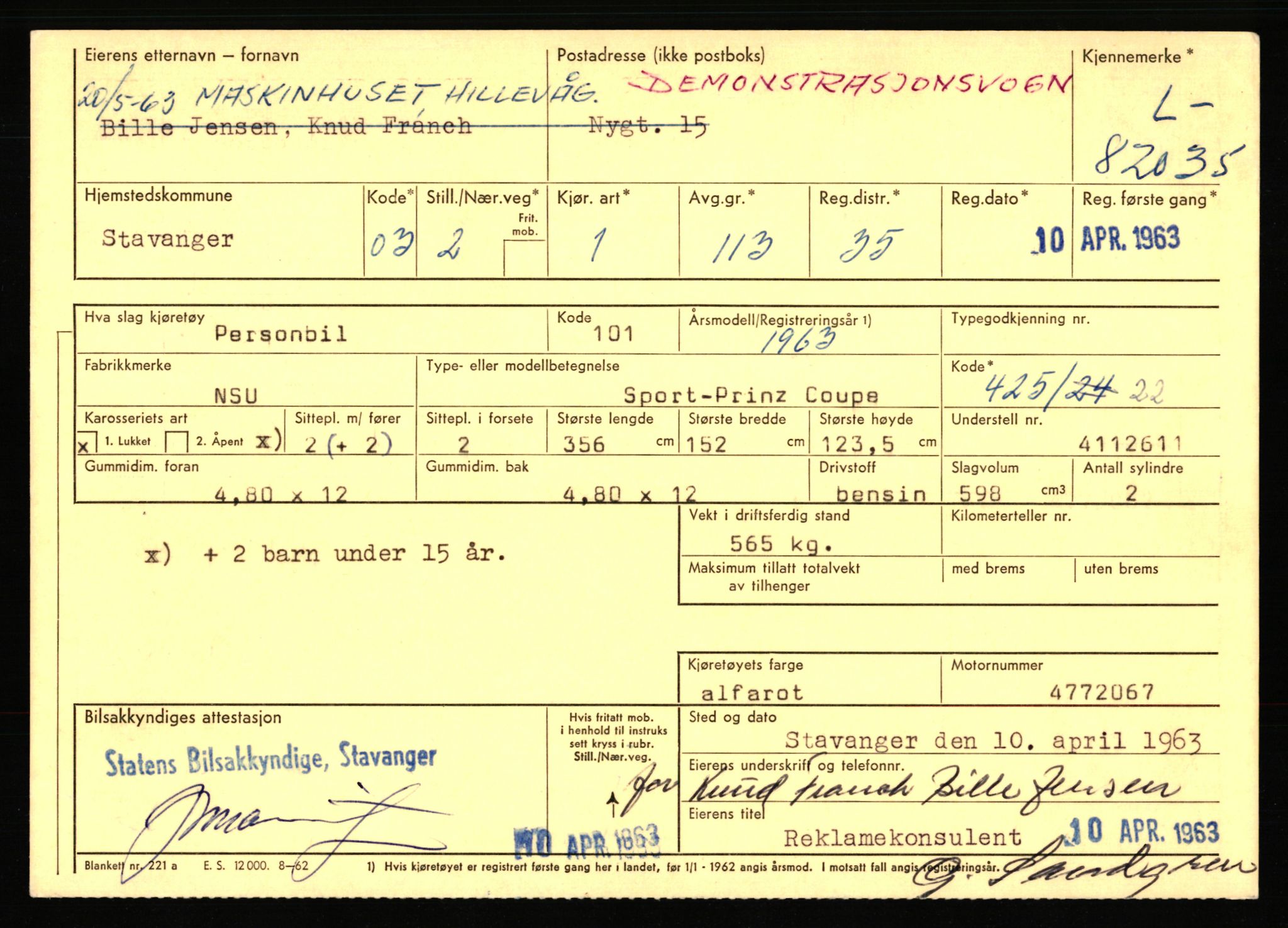 Stavanger trafikkstasjon, AV/SAST-A-101942/0/F/L0071: L-80500 - L-82199, 1930-1971, p. 2503