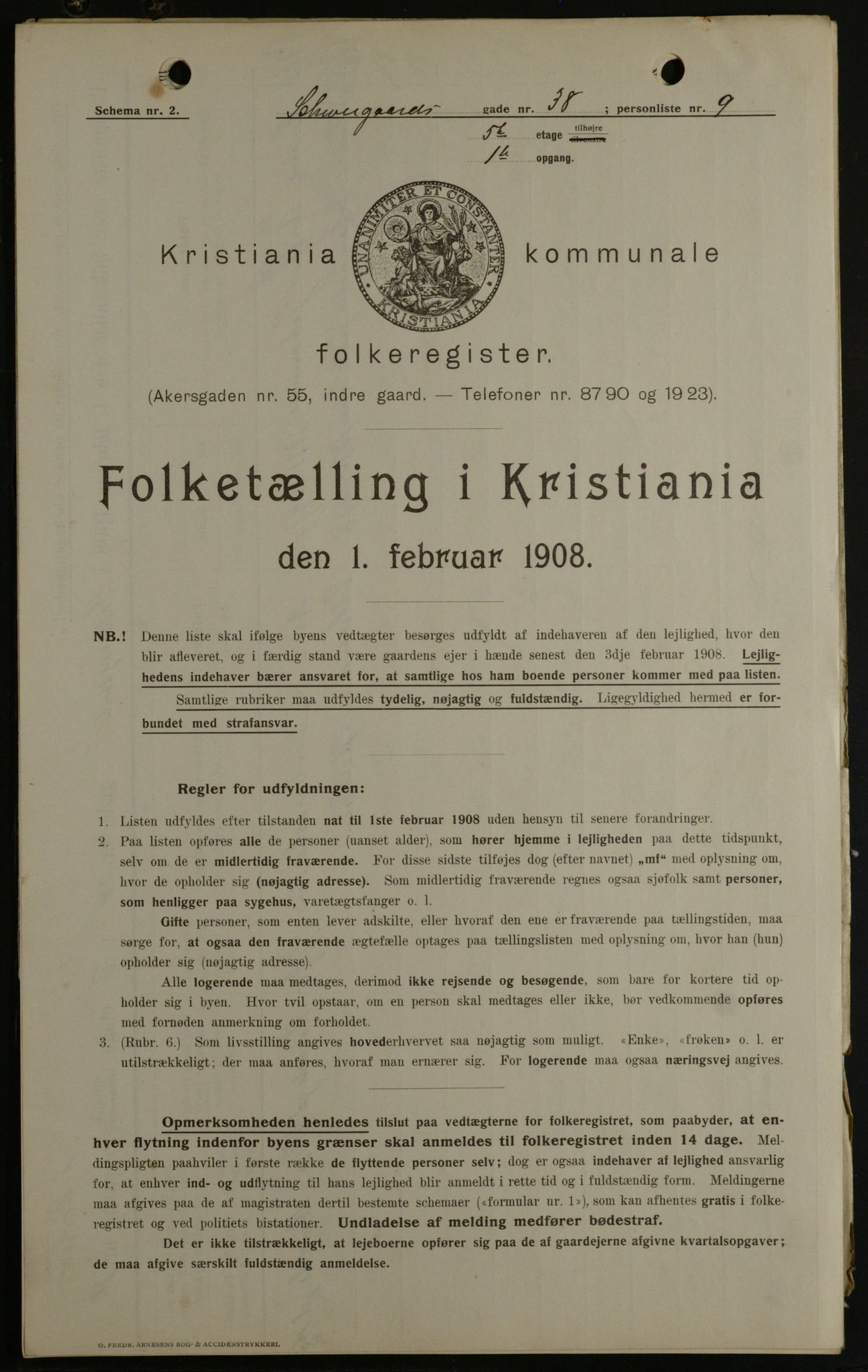 OBA, Municipal Census 1908 for Kristiania, 1908, p. 81830