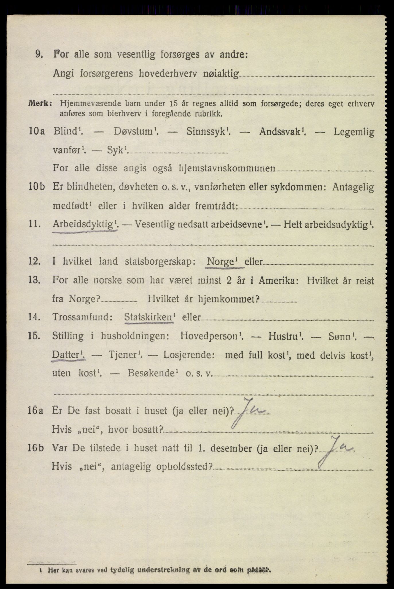 SAH, 1920 census for Nord-Fron, 1920, p. 2383