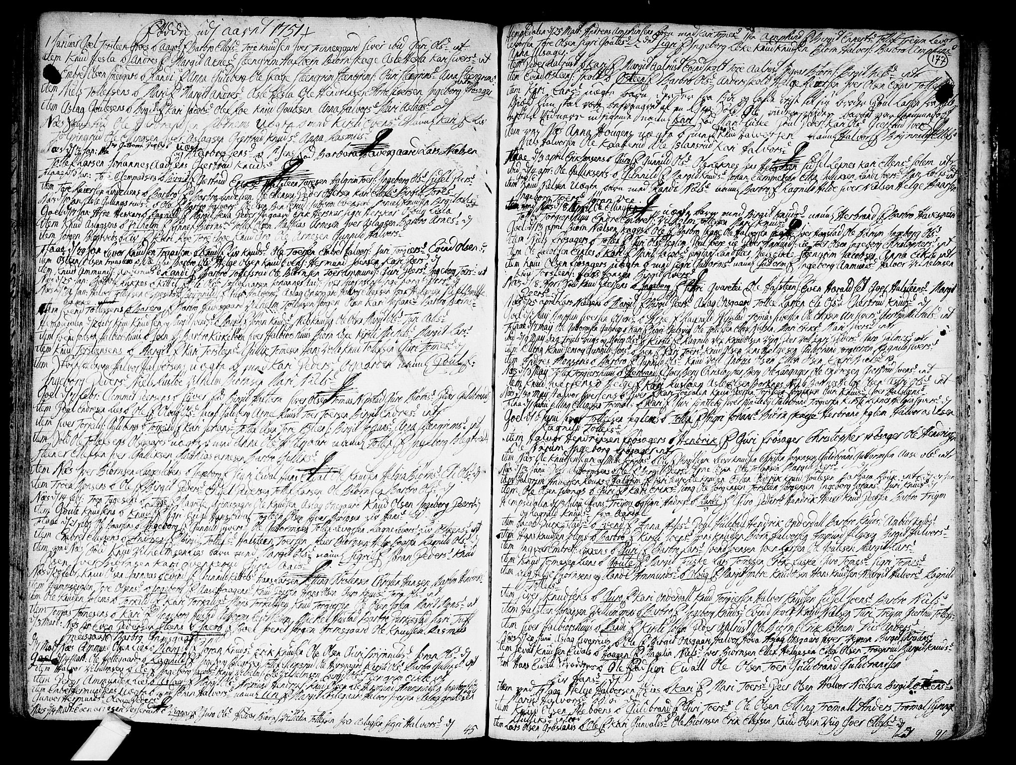 Nes kirkebøker, SAKO/A-236/F/Fa/L0002: Parish register (official) no. 2, 1707-1759, p. 177