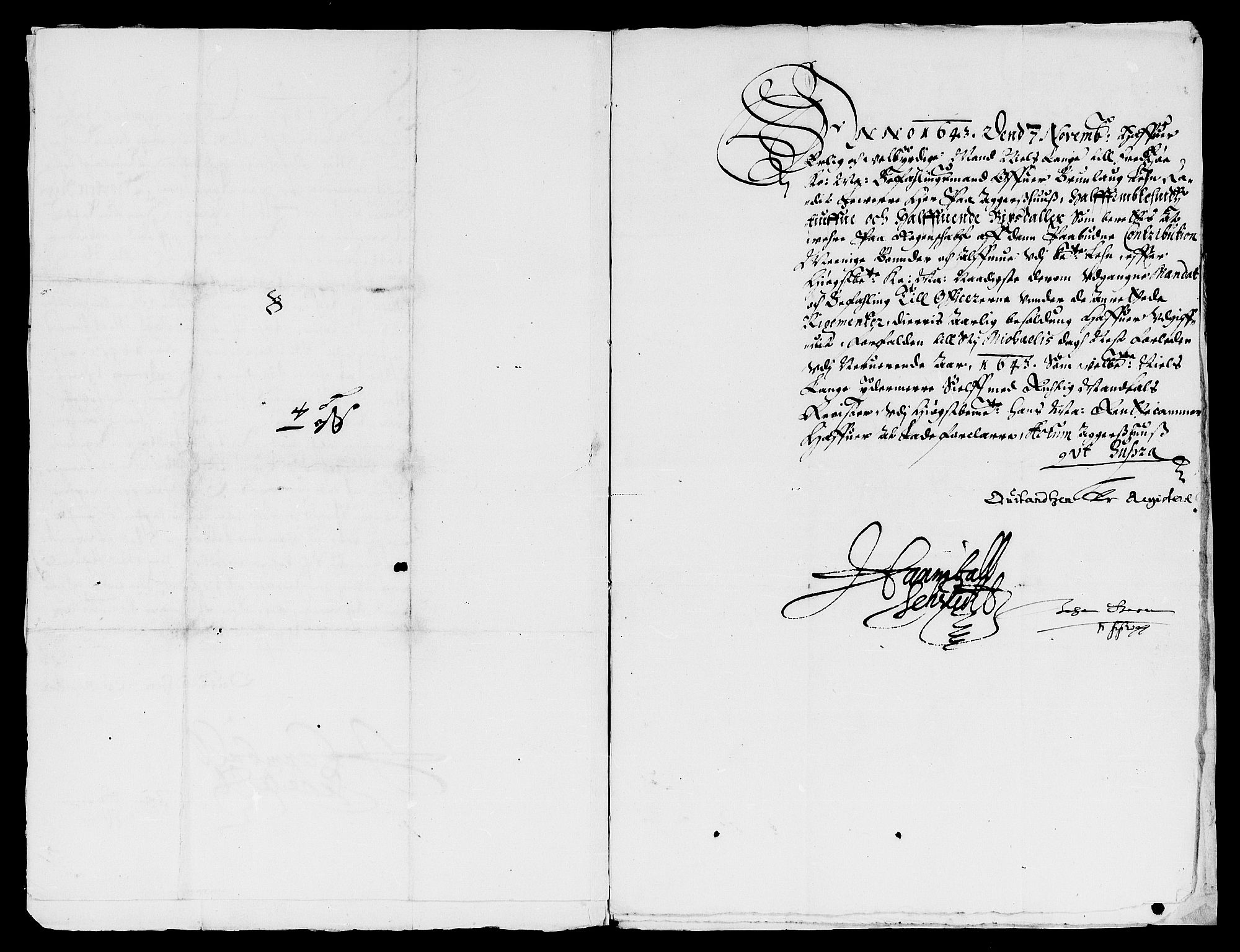 Rentekammeret inntil 1814, Reviderte regnskaper, Lensregnskaper, AV/RA-EA-5023/R/Rb/Rbl/L0010: Brunla len, 1643-1652