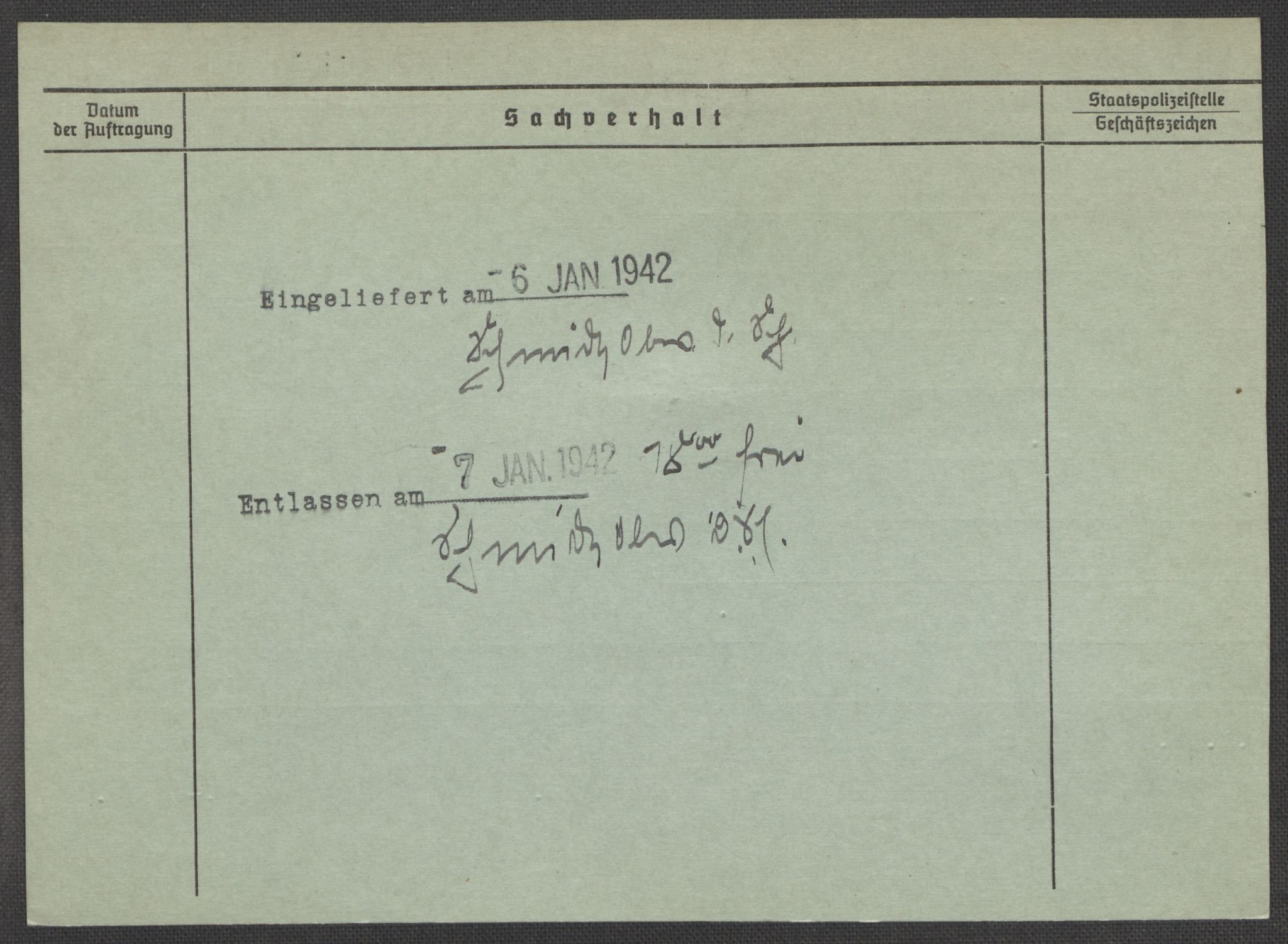 Befehlshaber der Sicherheitspolizei und des SD, RA/RAFA-5969/E/Ea/Eaa/L0010: Register over norske fanger i Møllergata 19: Sø-Å, 1940-1945, p. 1271