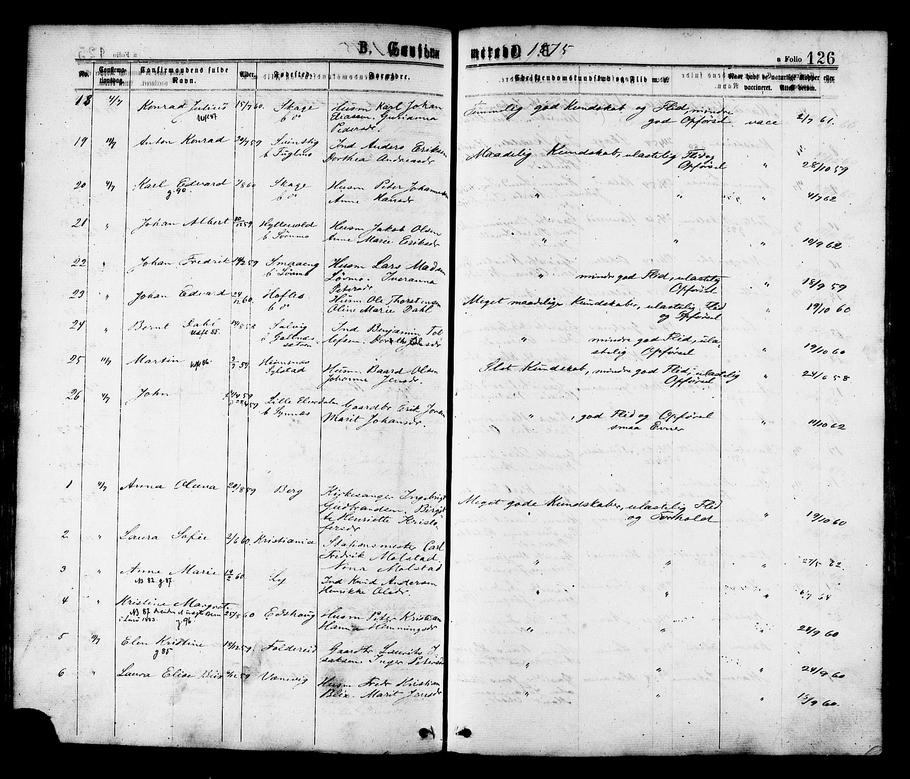 Ministerialprotokoller, klokkerbøker og fødselsregistre - Nord-Trøndelag, SAT/A-1458/780/L0642: Parish register (official) no. 780A07 /1, 1874-1885, p. 126