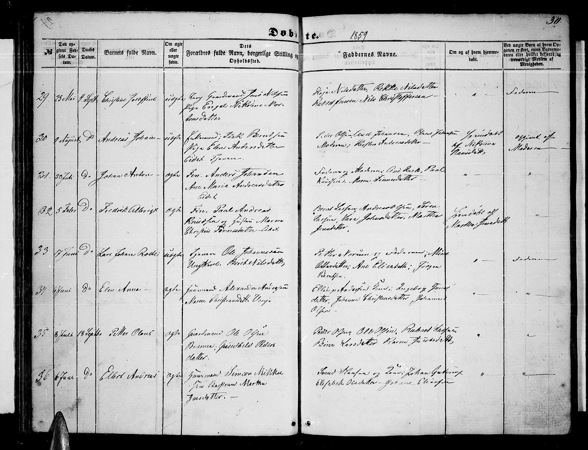 Ministerialprotokoller, klokkerbøker og fødselsregistre - Nordland, AV/SAT-A-1459/876/L1102: Parish register (copy) no. 876C01, 1852-1886, p. 30