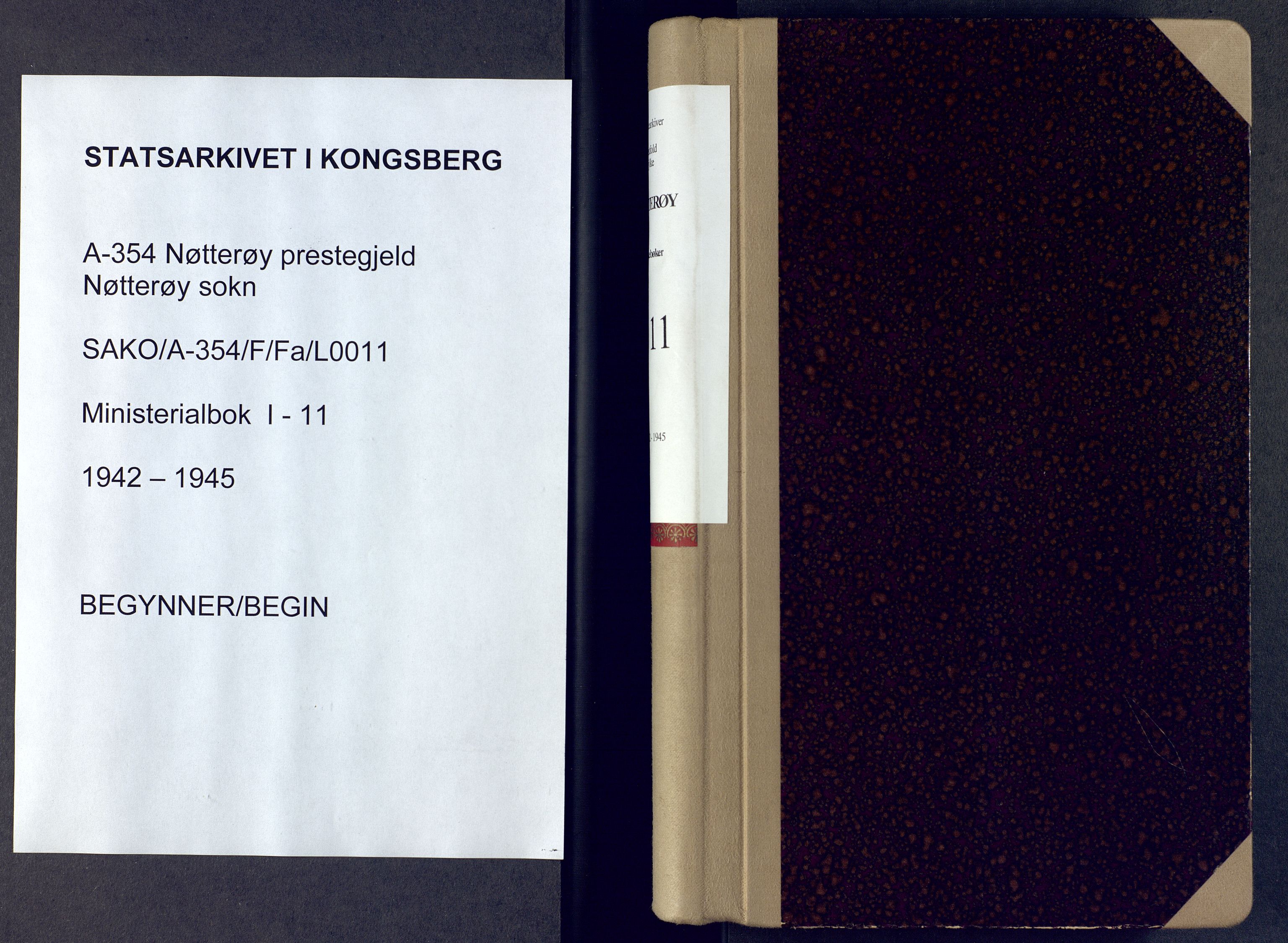 Nøtterøy kirkebøker, AV/SAKO-A-354/F/Fa/L0013: Parish register (official) no. I 13, 1942-1945