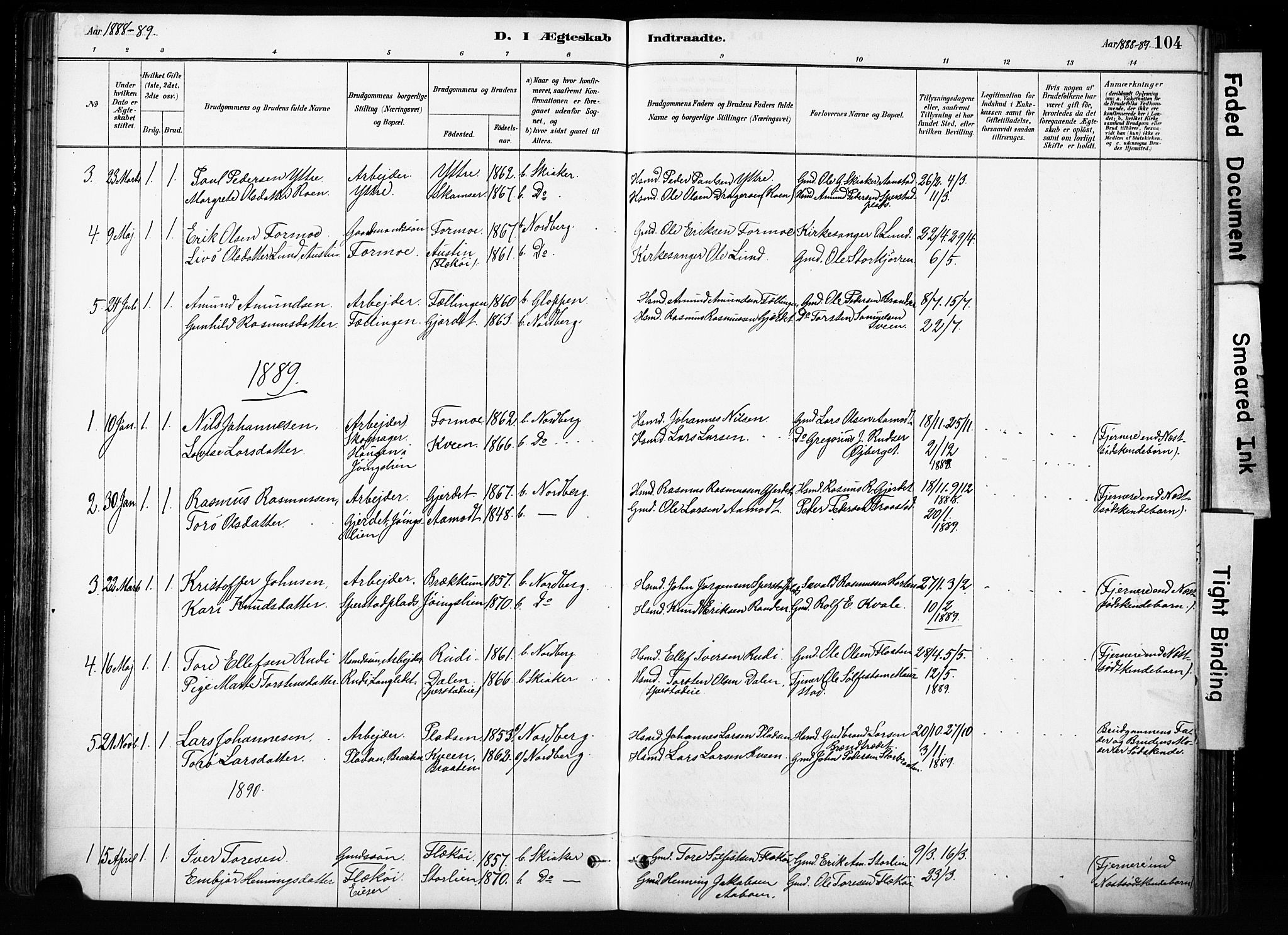 Skjåk prestekontor, AV/SAH-PREST-072/H/Ha/Haa/L0004: Parish register (official) no. 4, 1880-1904, p. 104