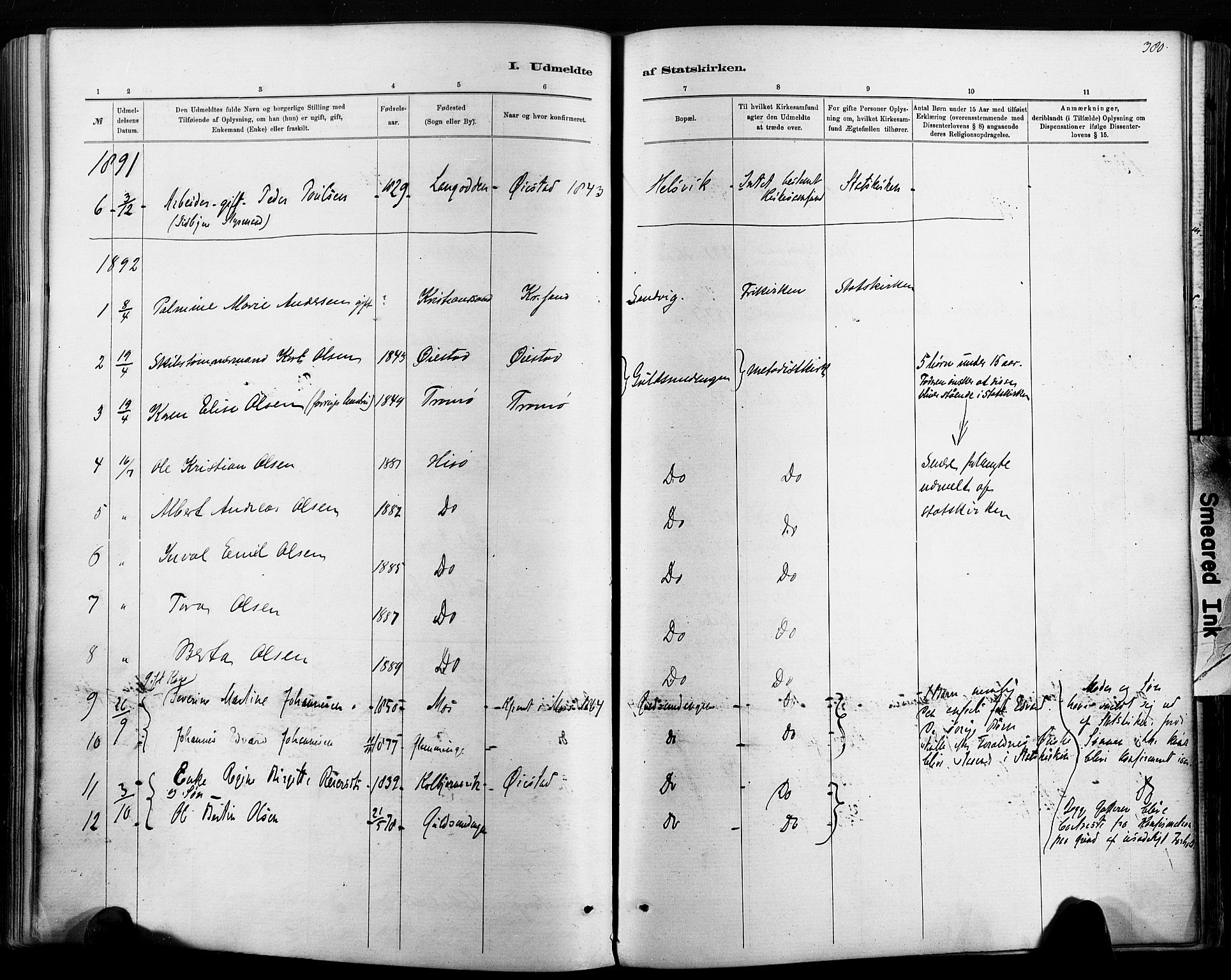 Hisøy sokneprestkontor, AV/SAK-1111-0020/F/Fa/L0003: Parish register (official) no. A 3, 1881-1894, p. 380