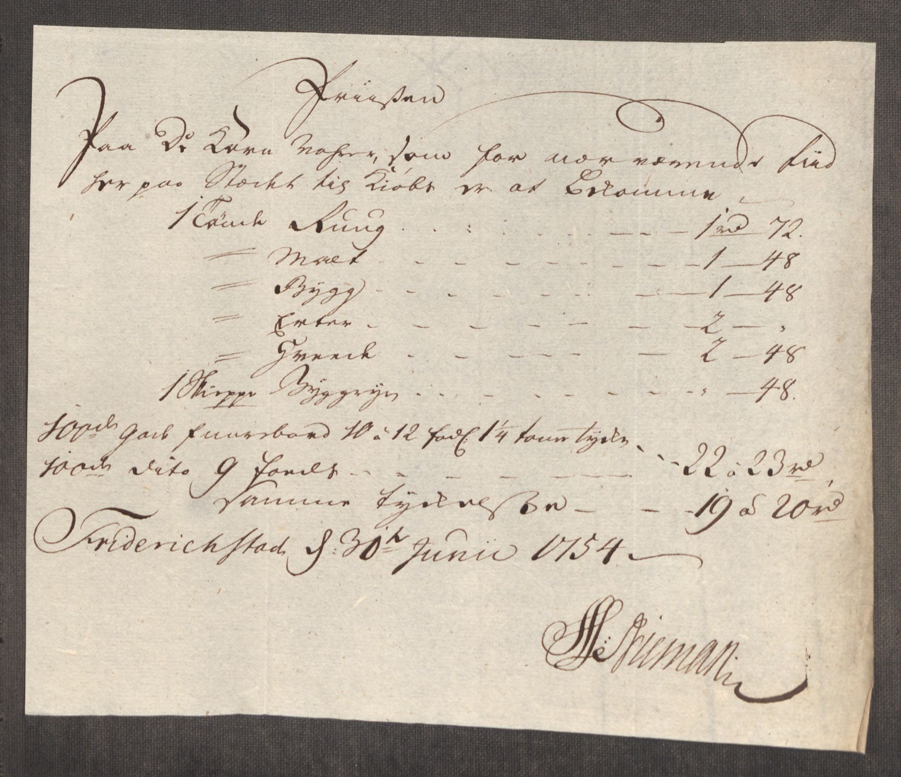 Rentekammeret inntil 1814, Realistisk ordnet avdeling, AV/RA-EA-4070/Oe/L0005: [Ø1]: Priskuranter, 1753-1757, p. 184