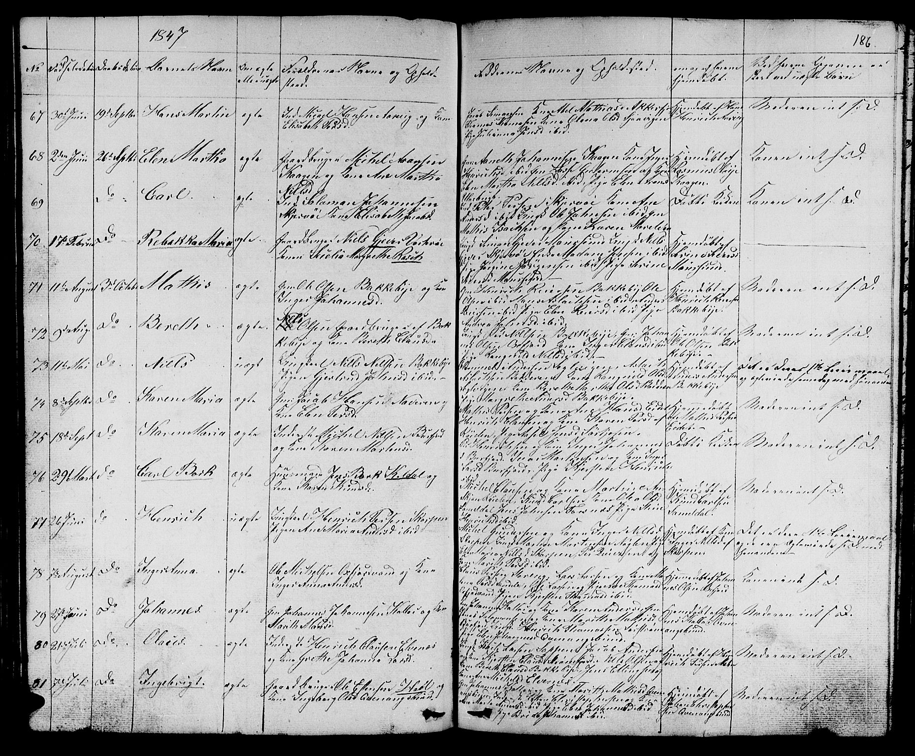 Skjervøy sokneprestkontor, SATØ/S-1300/H/Ha/Hab/L0002klokker: Parish register (copy) no. 2, 1839-1848, p. 185-186