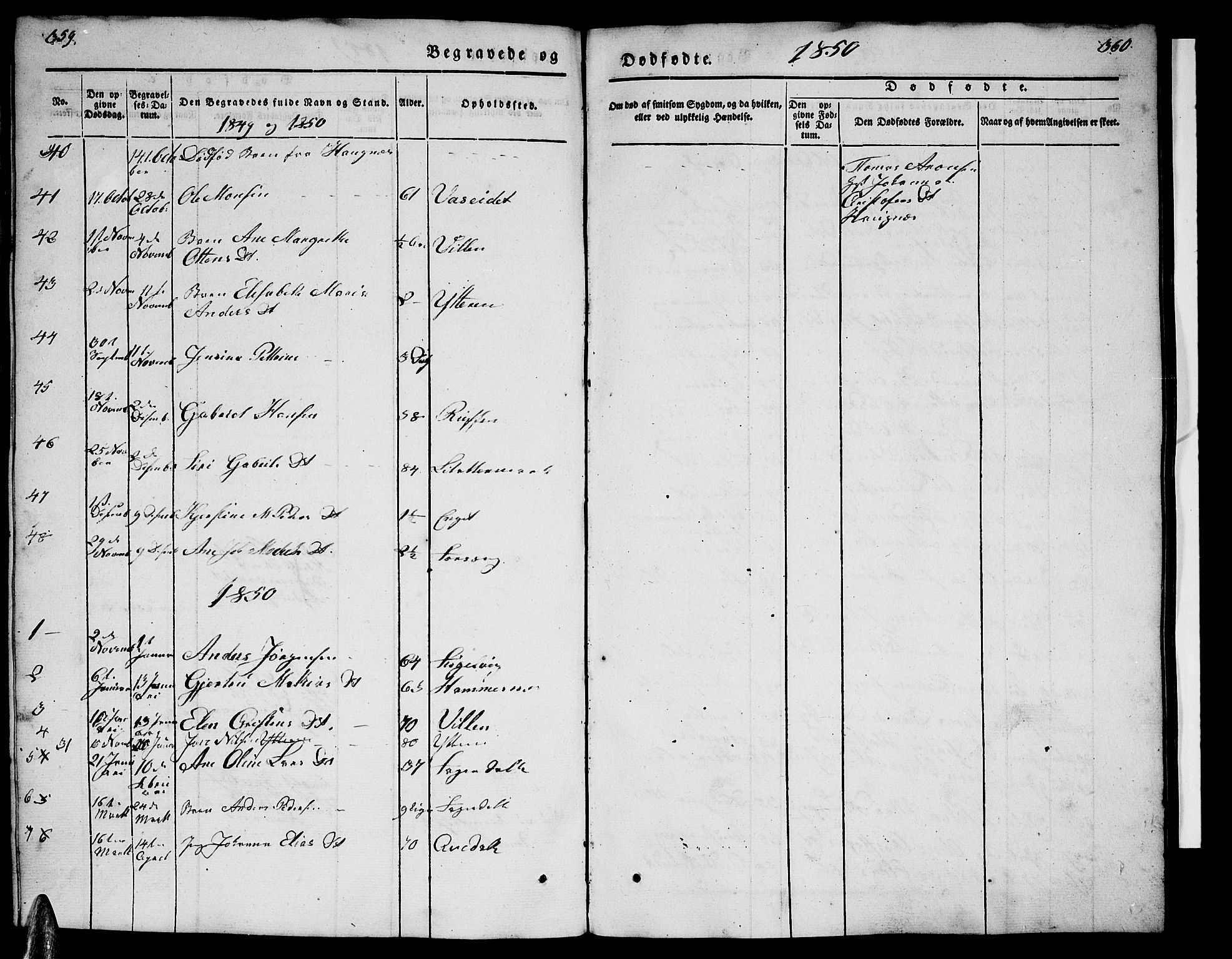 Ministerialprotokoller, klokkerbøker og fødselsregistre - Nordland, AV/SAT-A-1459/827/L0413: Parish register (copy) no. 827C02, 1842-1852, p. 359-360