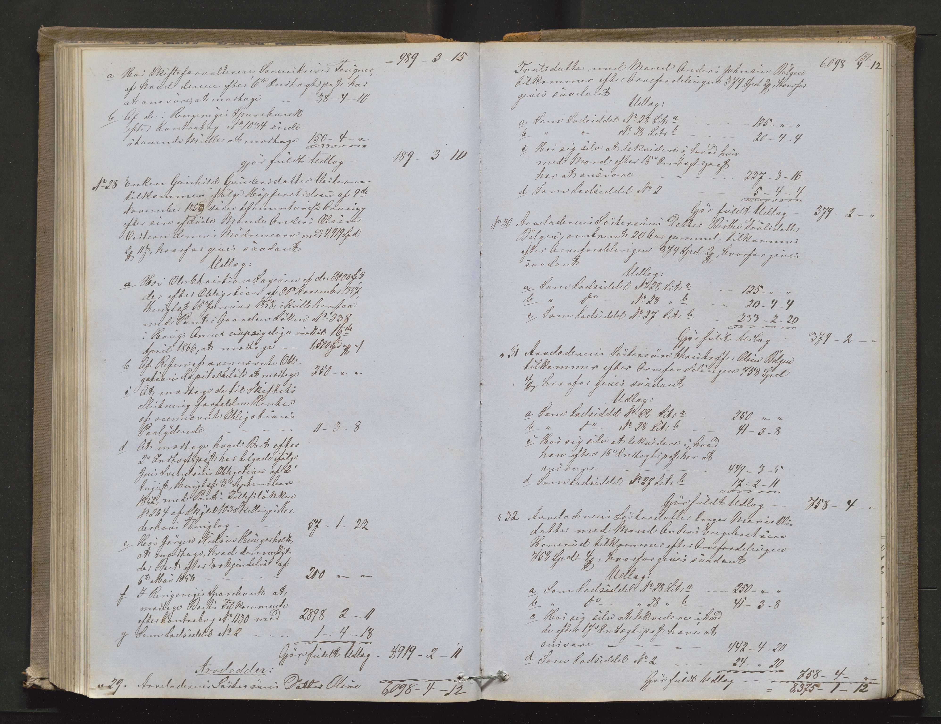 Ringerike sorenskriveri, AV/SAKO-A-105/H/Hb/Hbd/Hbda/L0004: Skifteutlodningsprotokoll, 1857-1862, p. 150b-151a